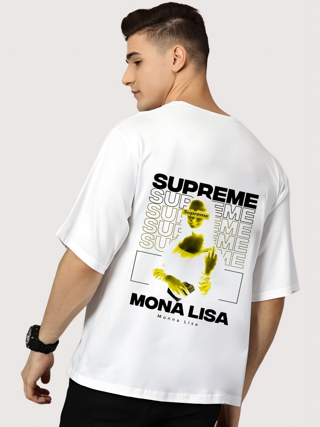 

Moda Rapido Men Drop-Shoulder Sleeves T-shirt, White