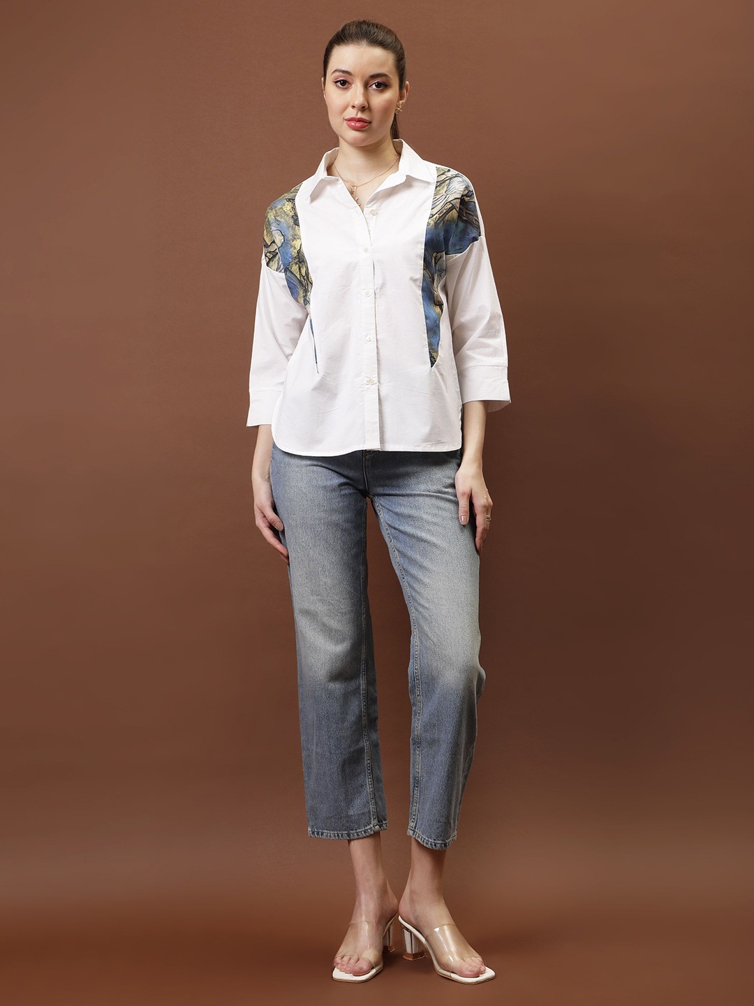 

Athena Immutable Women Relaxed Opaque Printed Casual Shirt, White