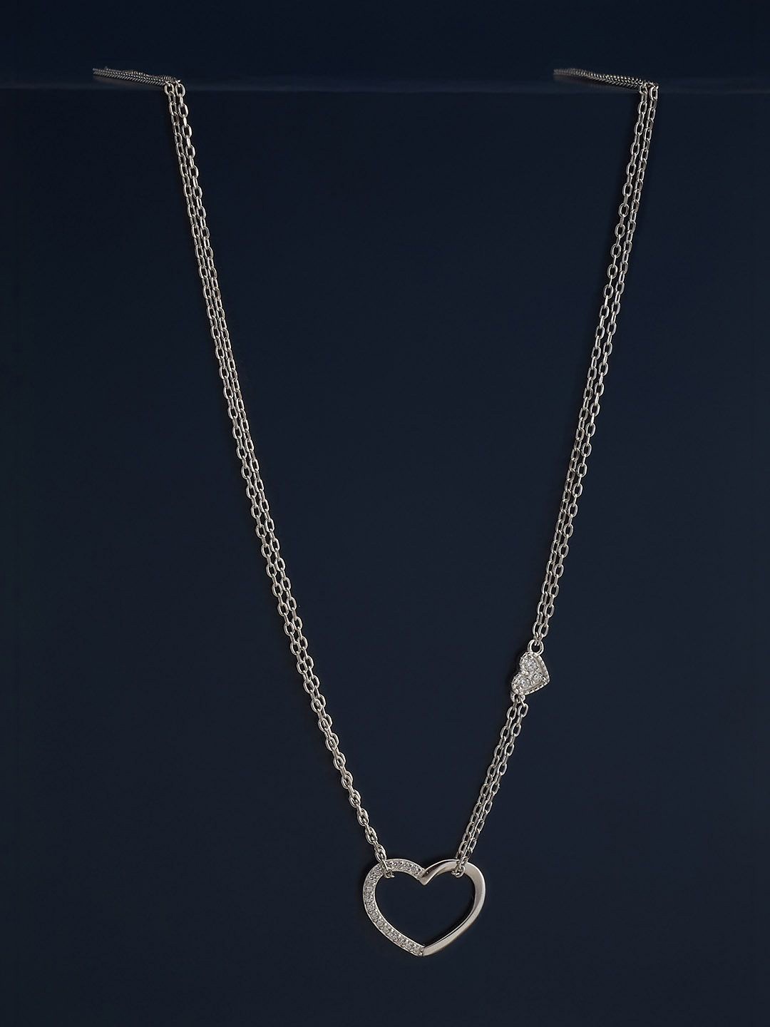 

Kushal's Fashion Jewellery 92.5 Silver Rhodium-Plated Necklace