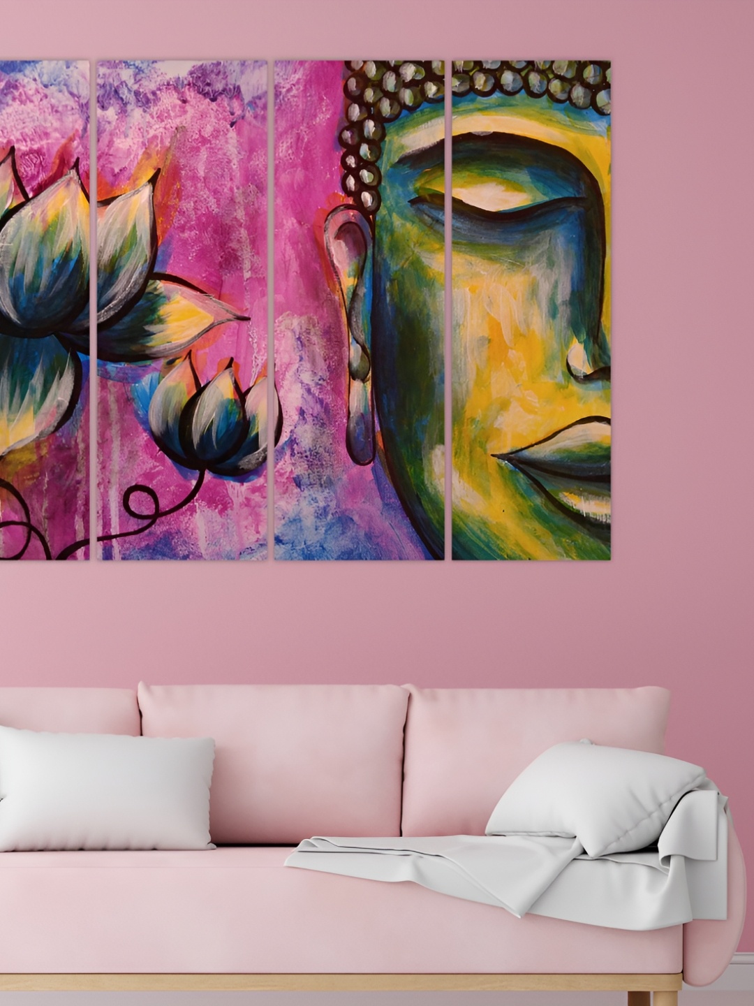

Inephos Multicoloured Canvas Wall Fashion, Pink