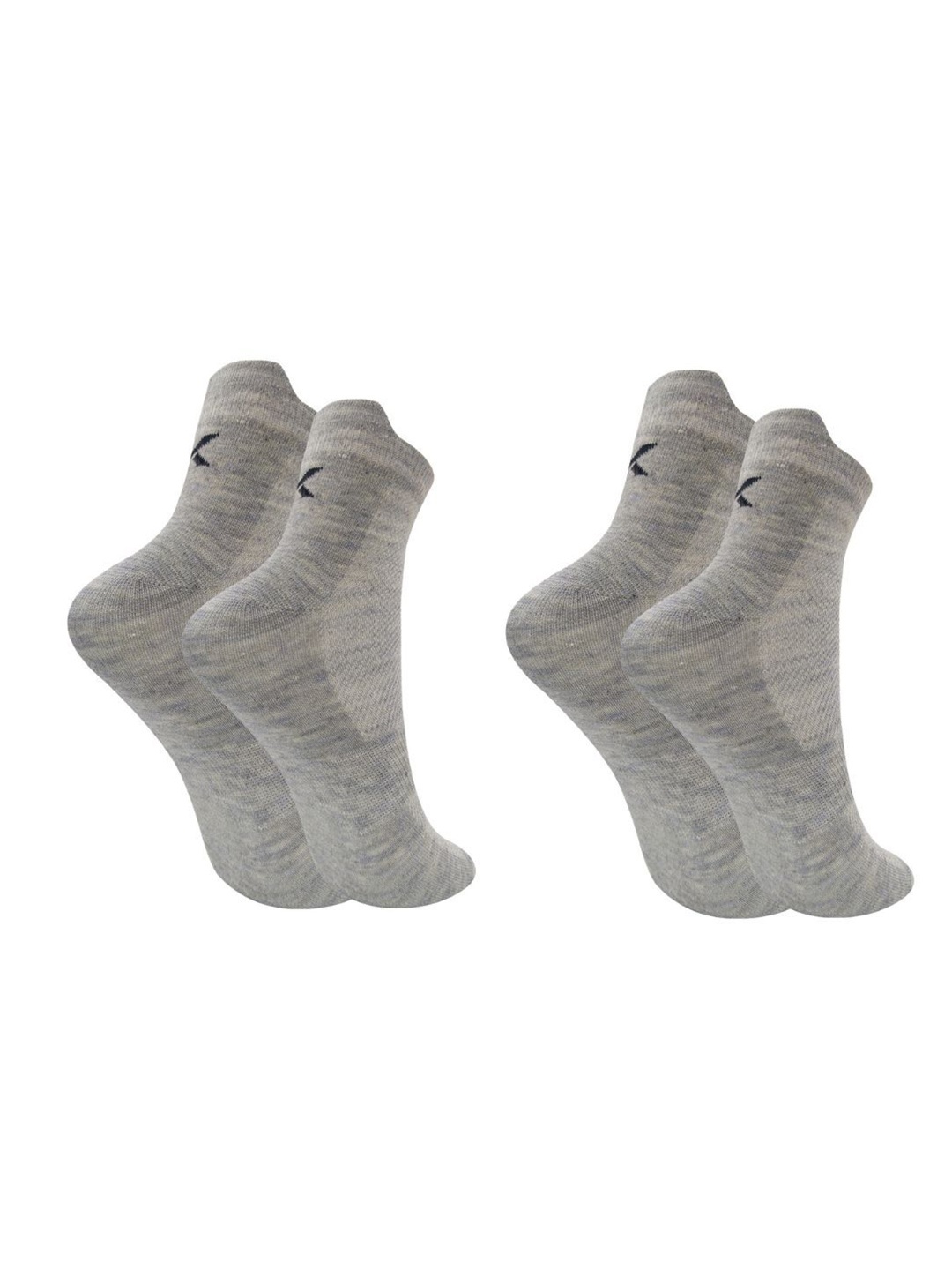 

Xjarvis Pack Of 2 Cotton Ankle-Length Socks, Grey