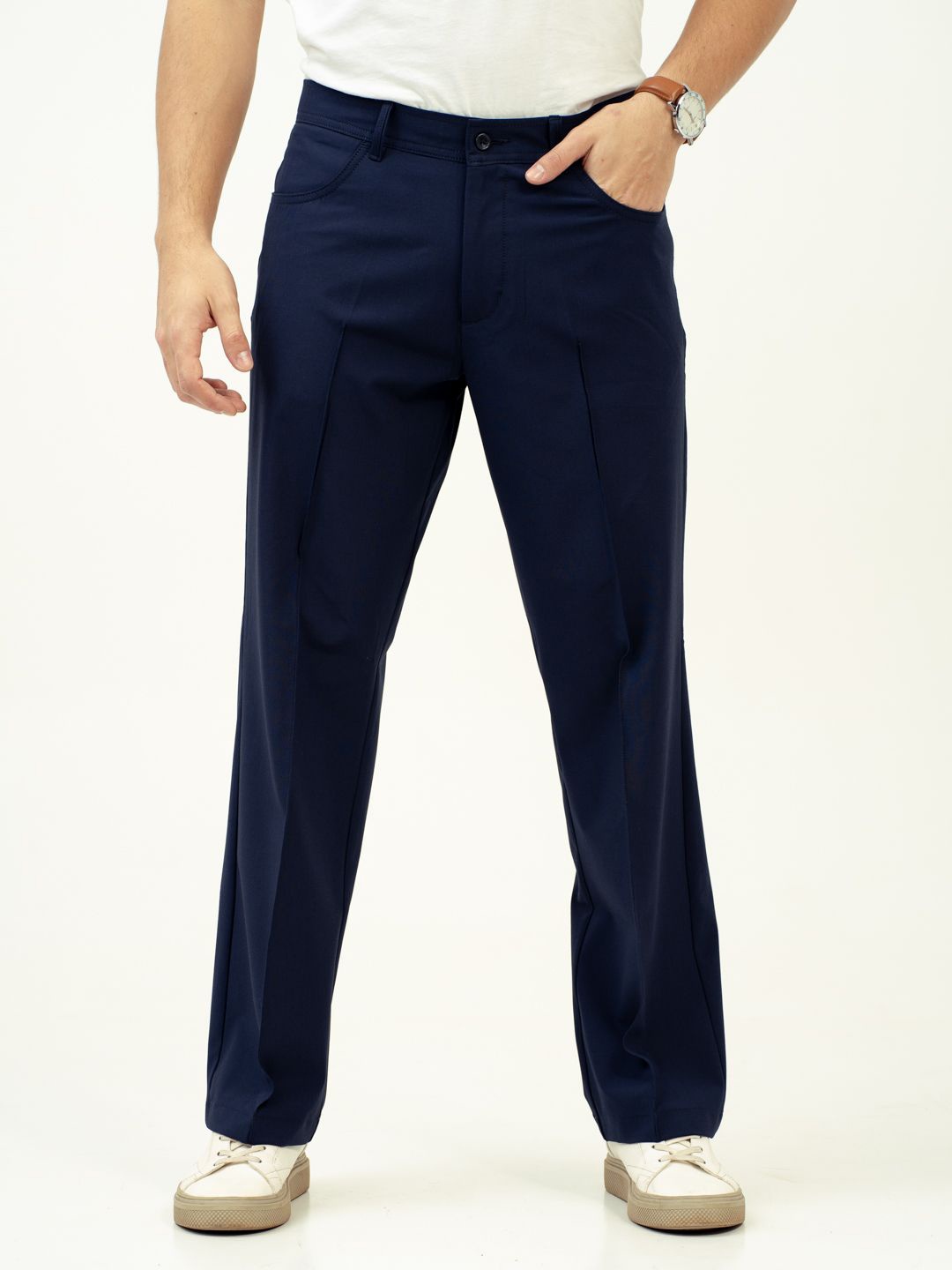 

The Pant Project Men Heaven Navy Relaxed Fit Pintuck Pants, Navy blue