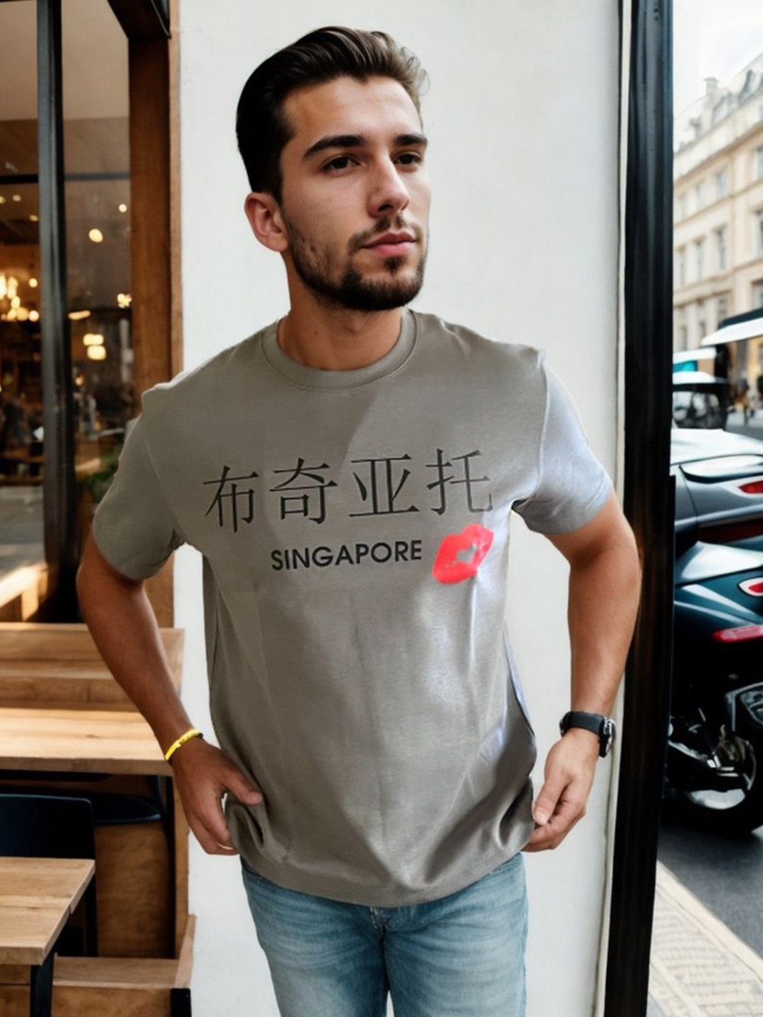 

Bucciato Private Limited Men Applique T-shirt, Grey