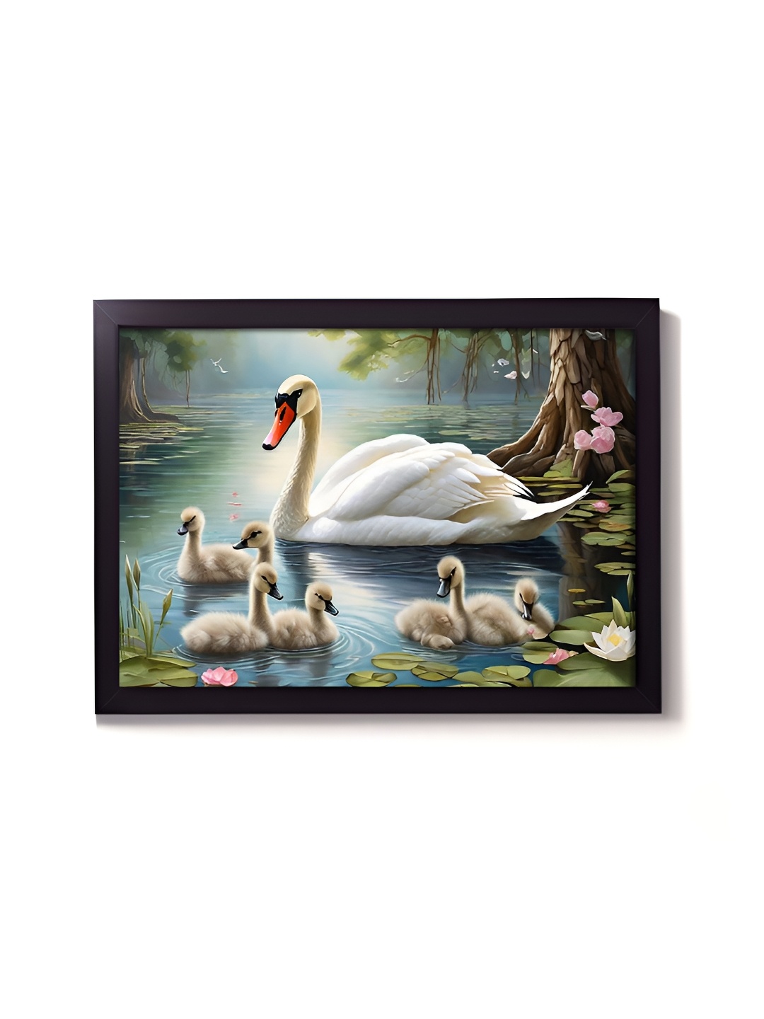 

Aura White & Green 1 Piece Synthetic Wood Birds and Animals Wall Paintings