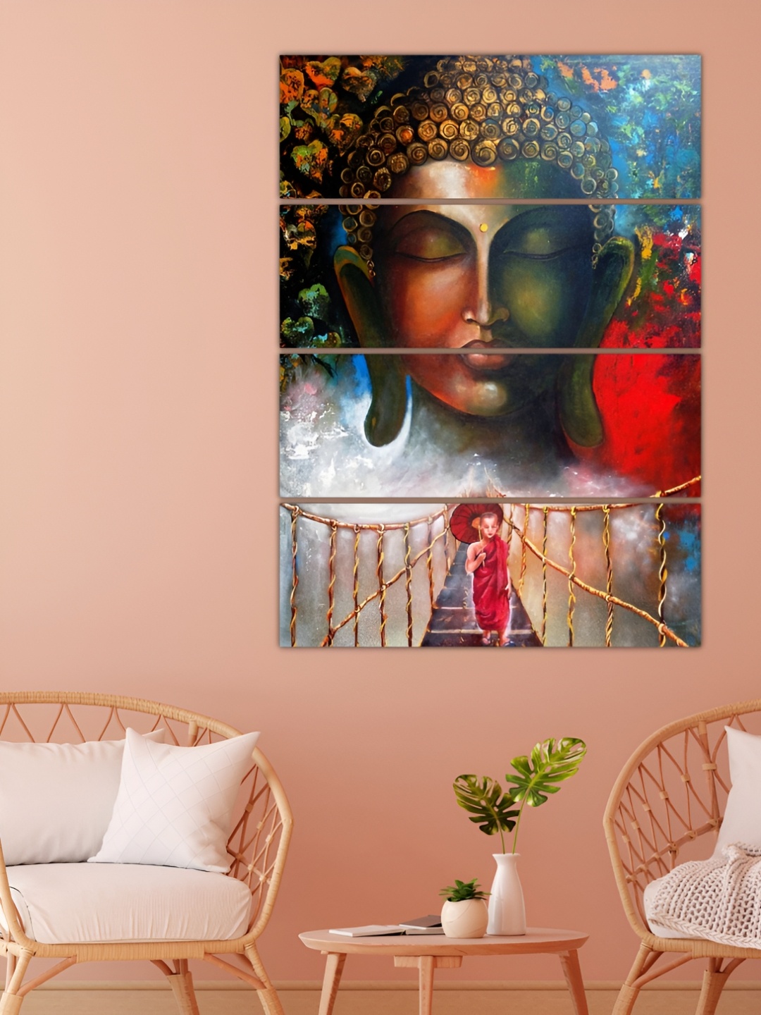 

Inephos Multicoloured Canvas Wall Fashion, Brown