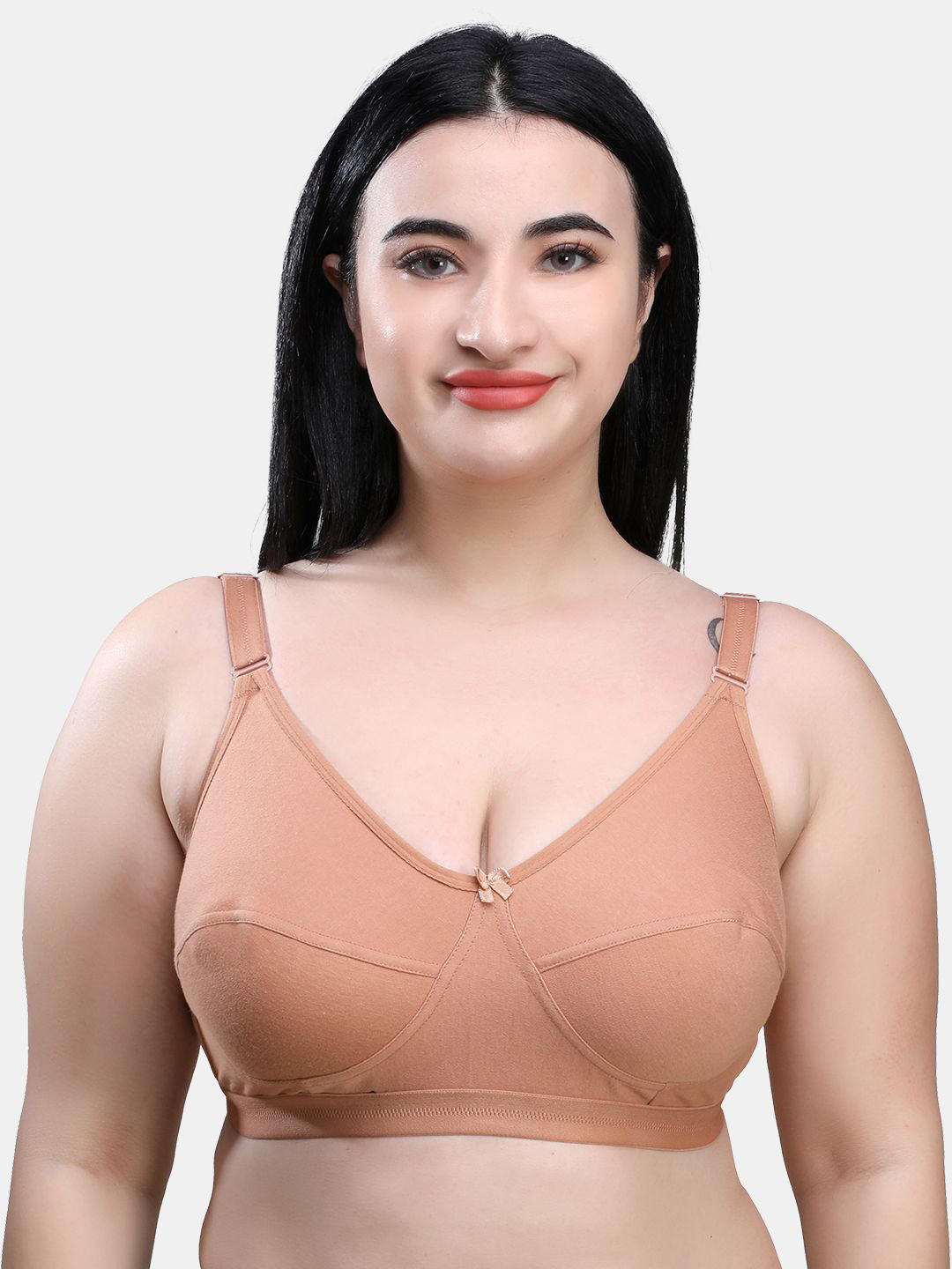 

SKDREAMS Cotton Cut and Sew Full Coverage Bra, Nude