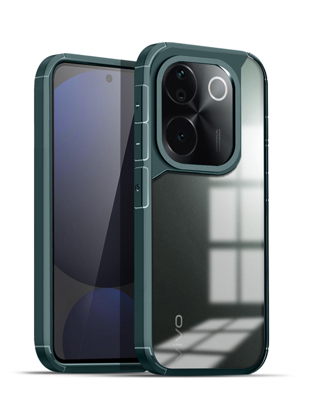 

Karwan Solid Vivo V30E 5G Shockproof Bumper Back Case, Green