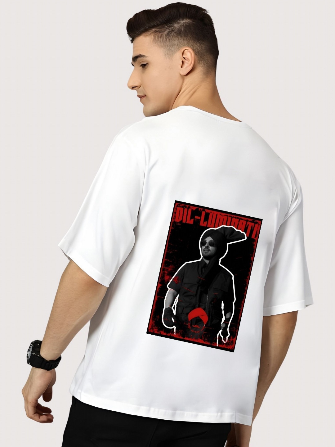 

Moda Rapido Men Drop-Shoulder Sleeves T-shirt, White