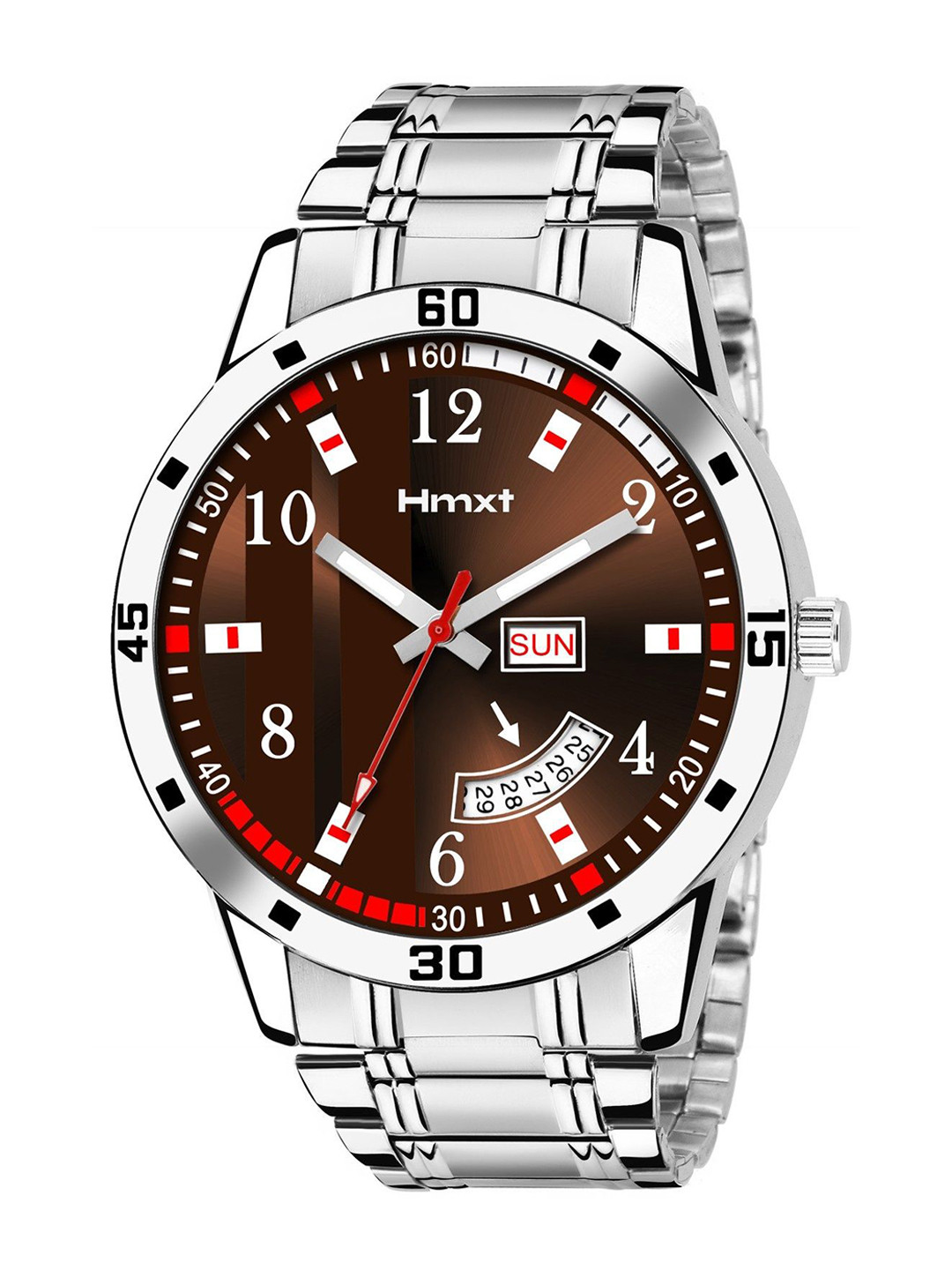 

HMXT Men Dial & Stainless Steel Straps Analogue Watch HMXT-4, Coffee brown