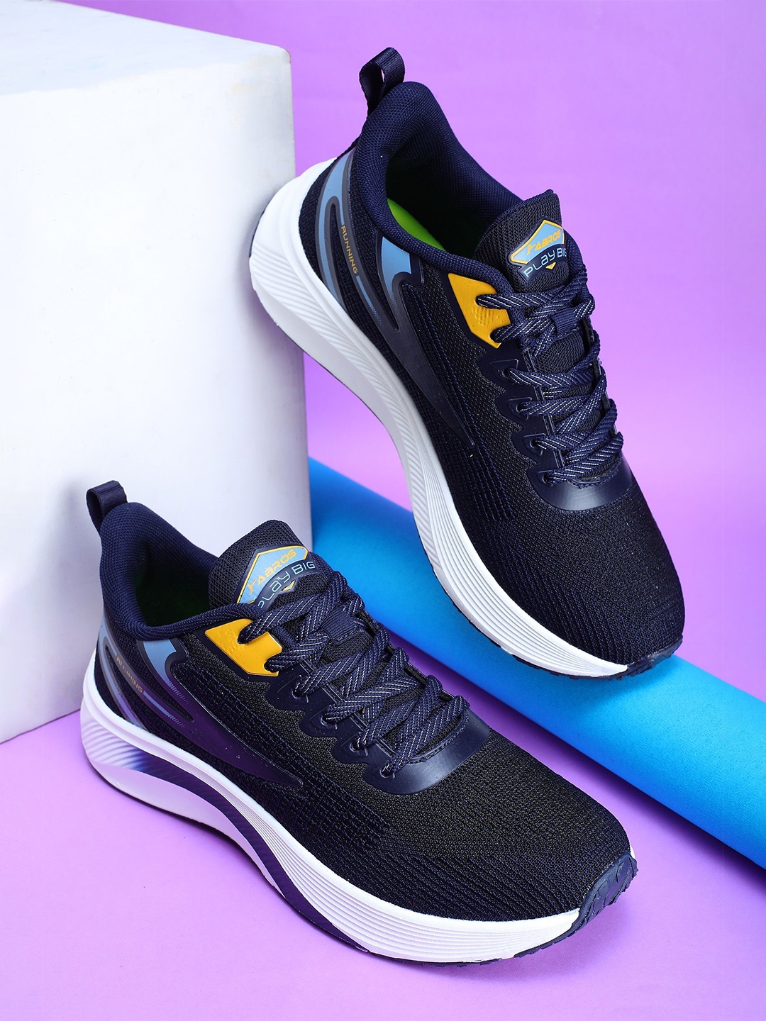 

ABROS Men Mesh Running Shoes, Navy blue