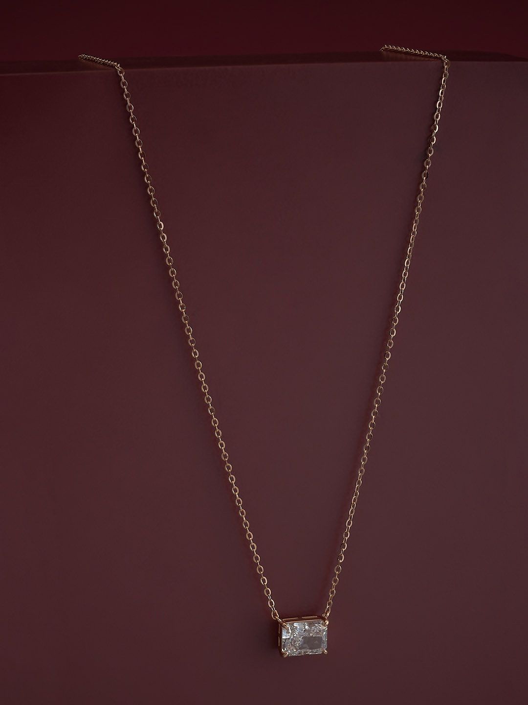 

Kushal's Fashion Jewellery 92.5 Silver Rose Gold-Plated Necklace