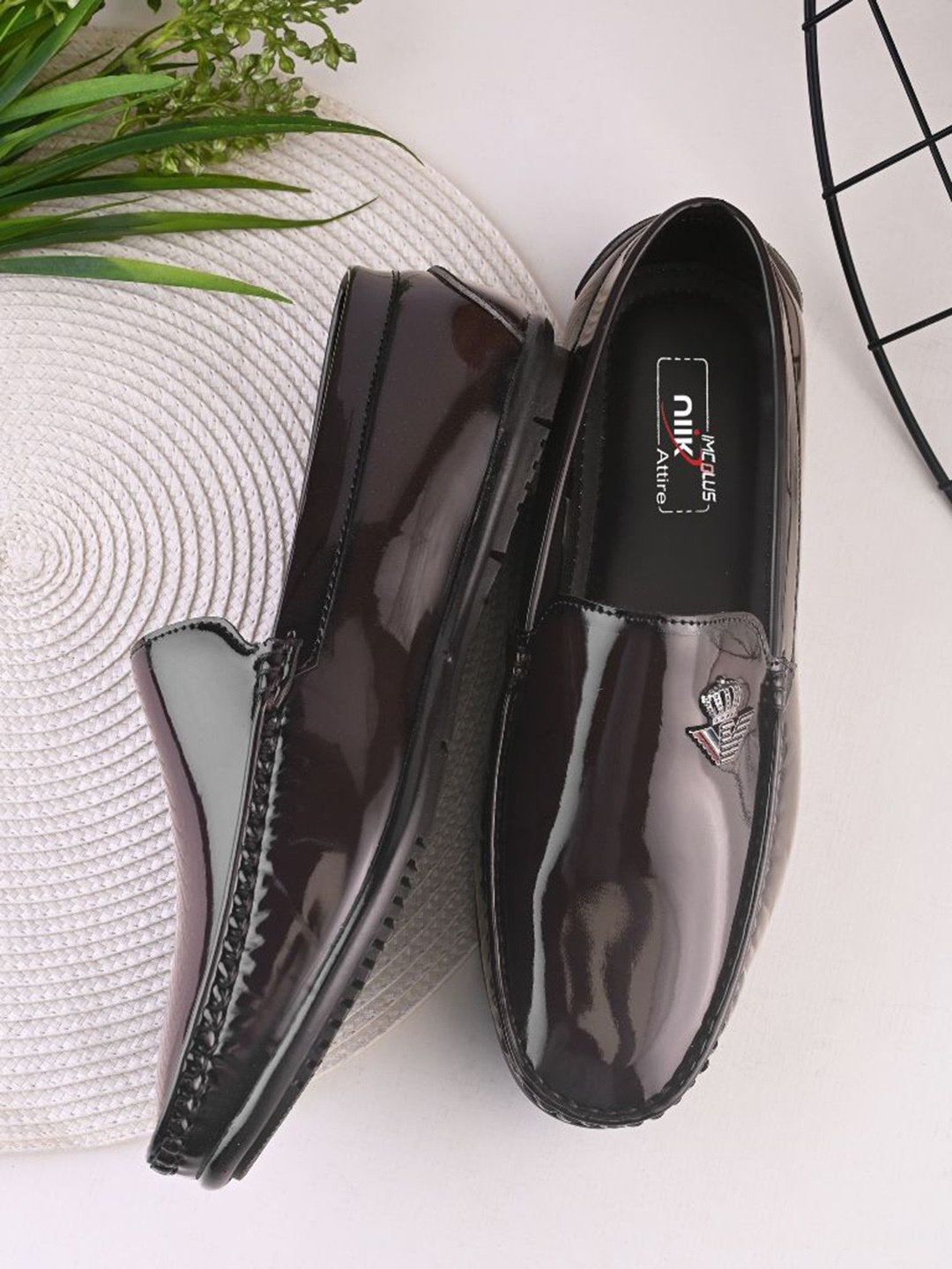 

IMCOLUS Men Slip-On Loafers, Brown