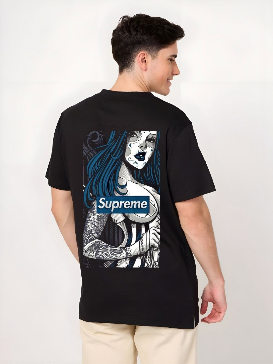 

Moda Rapido Men Drop-Shoulder Sleeves T-shirt, Black