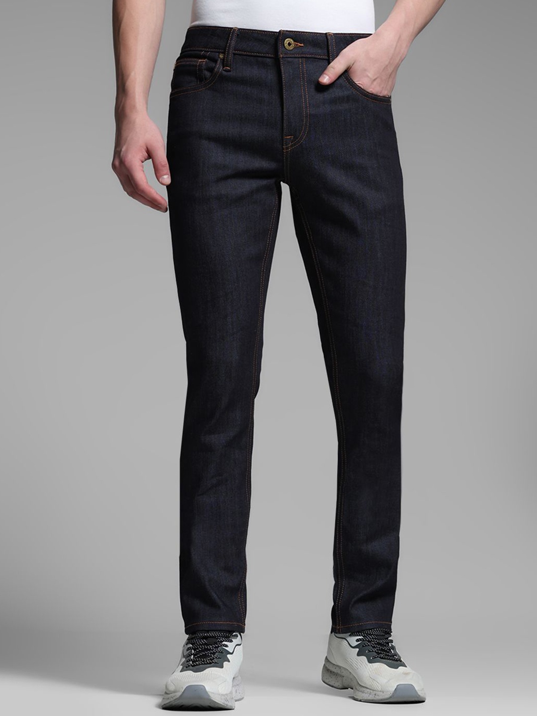 

Jack & Jones Men Slim Fit Low-Rise Stretchable Jeans, Blue