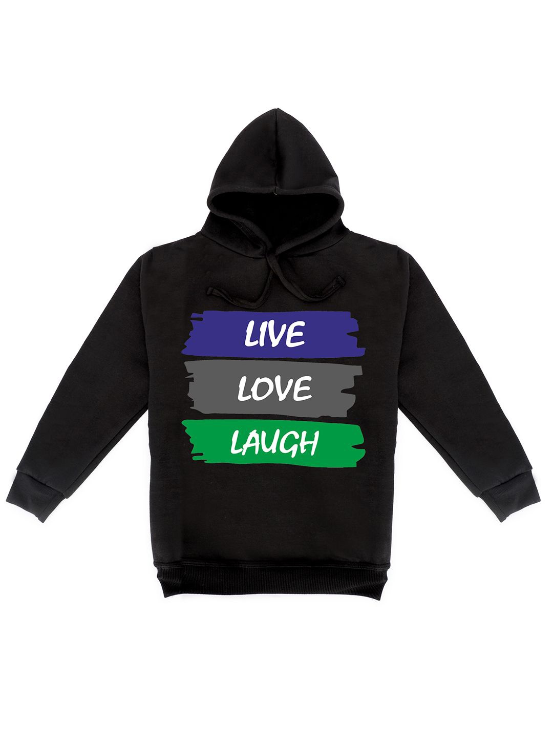 

Fabvio Plus Unisex Kids Printed Hooded Sweatshirt, Black