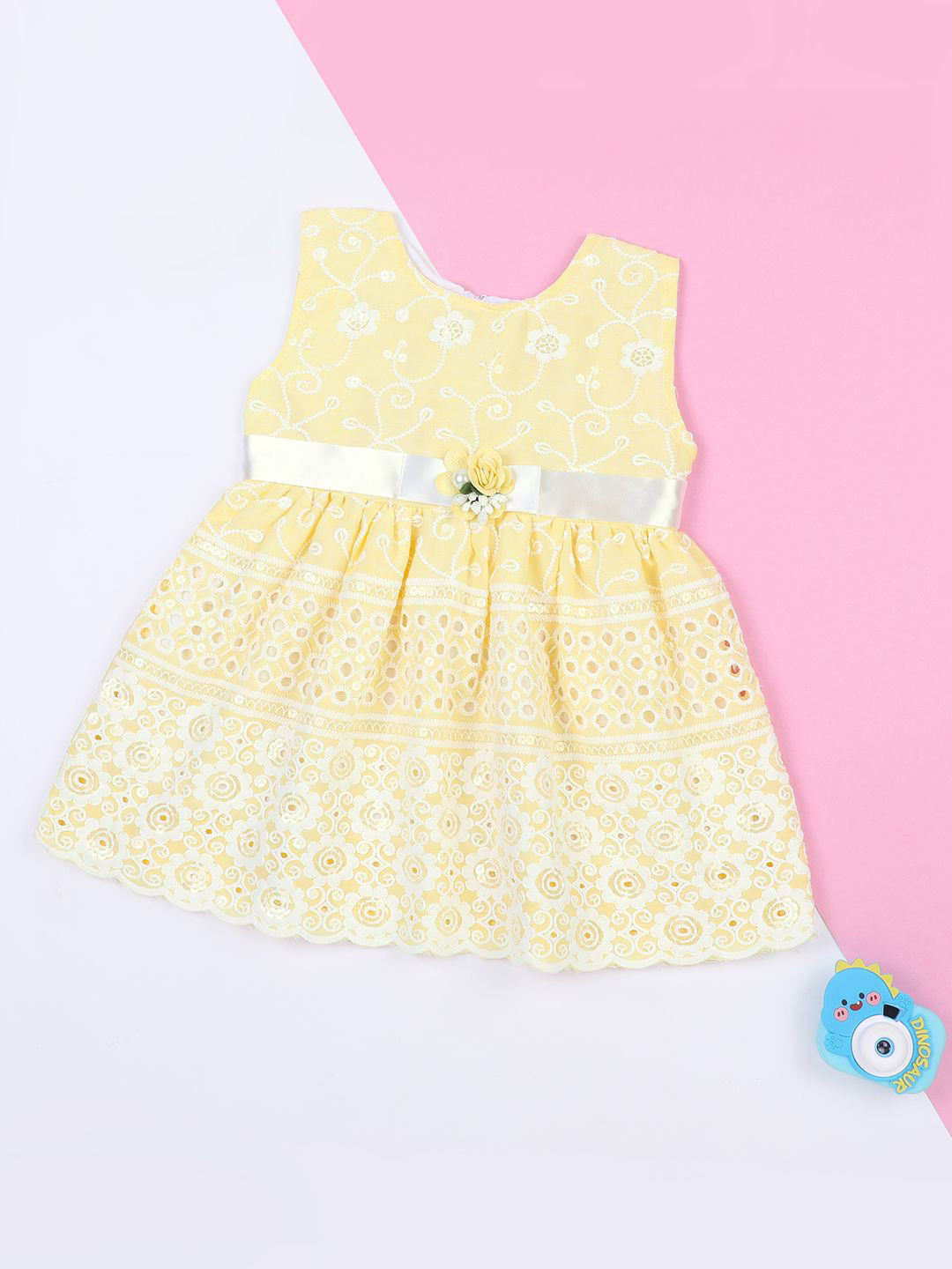 

Macwin Floral Fit & Flare Dress, Yellow