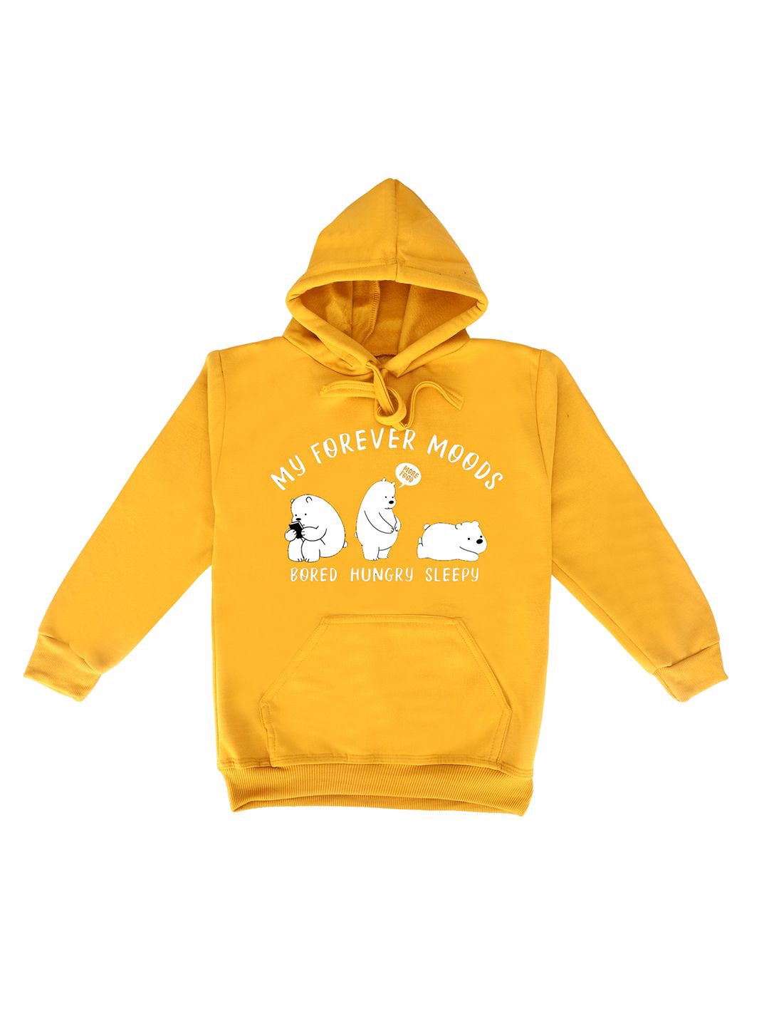 

Fabvio Plus Kids Printed Hooded Sweatshirt, Yellow