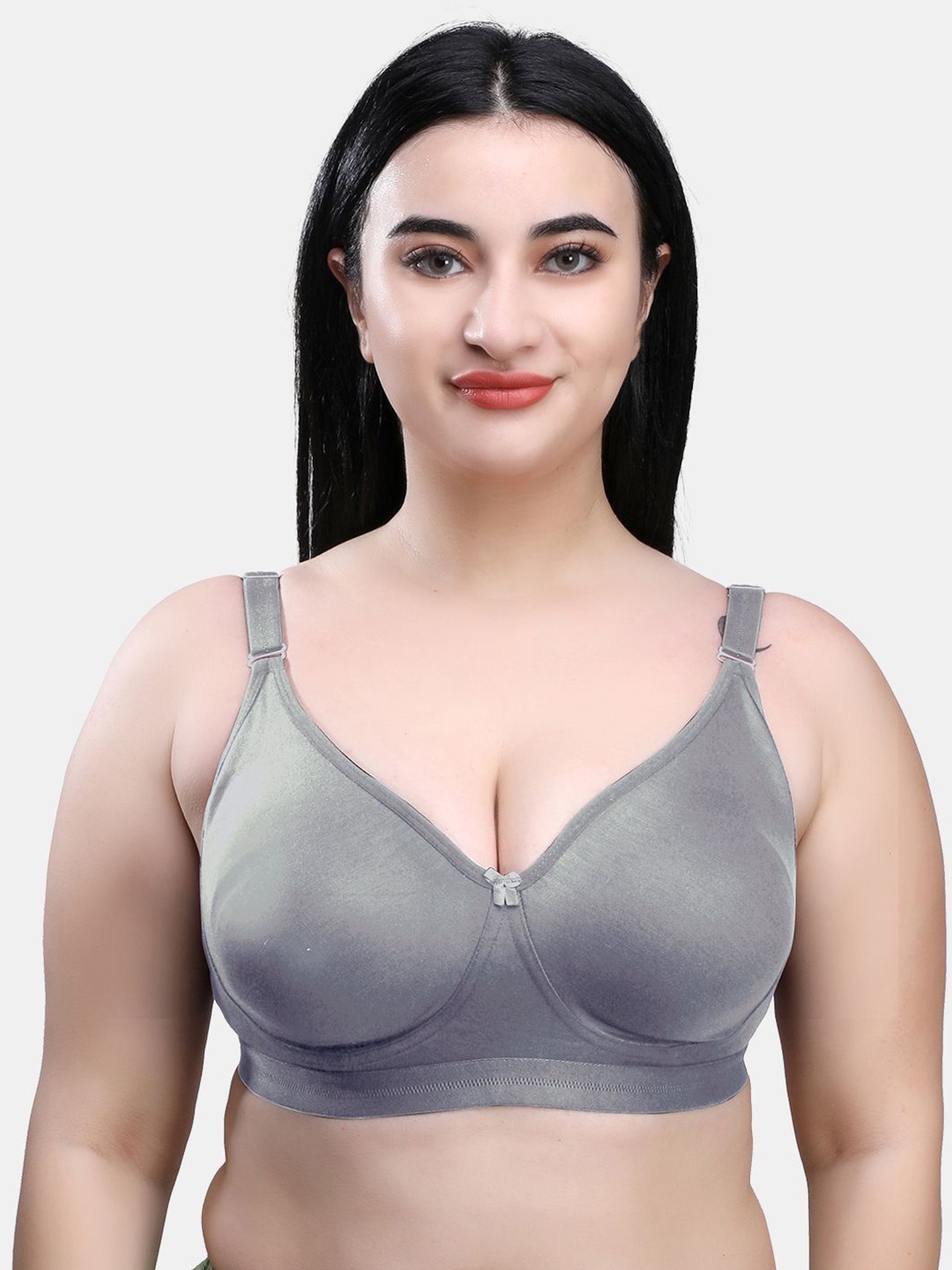 

SKDREAMS Full Coverage Everyday Cotton Bra, Grey