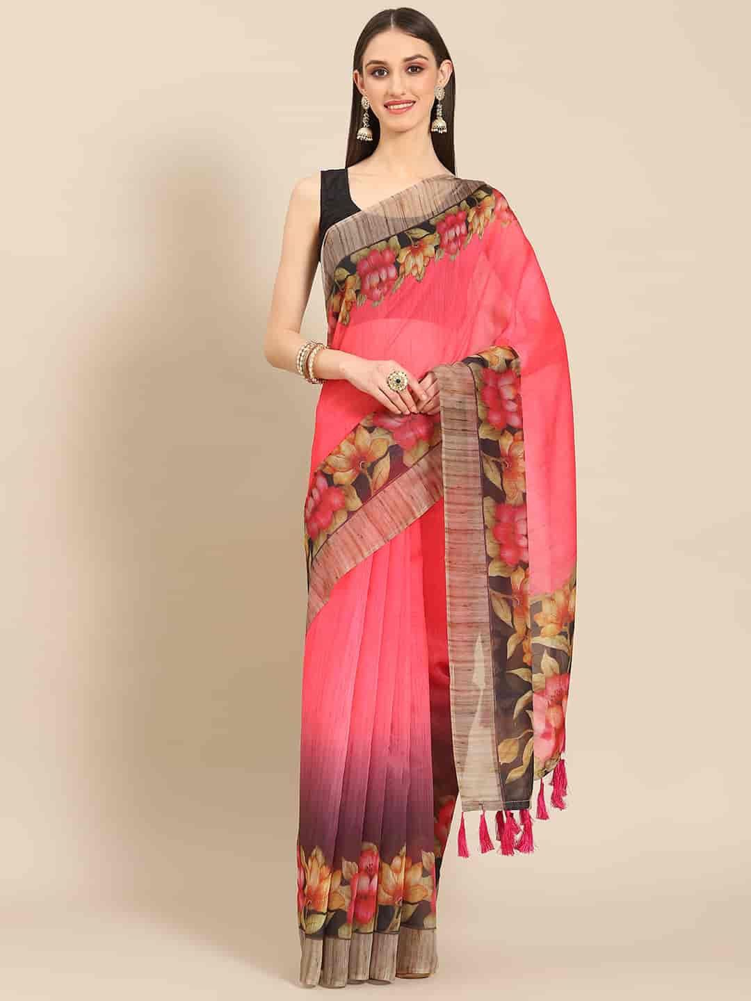 

DIVASTRI Chanderi Saree, Pink