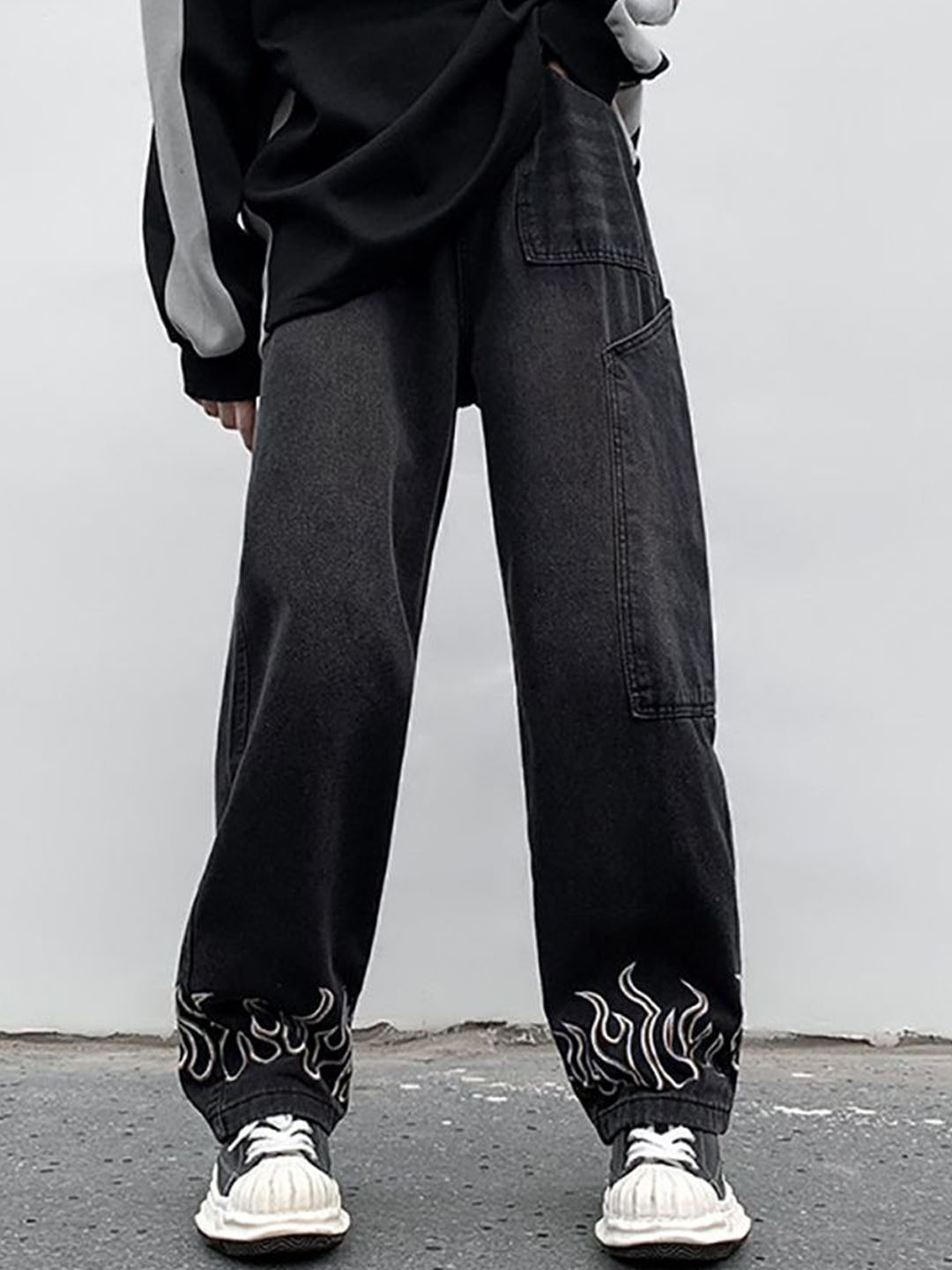 

StyleCast x Revolte Men Light Fade Jeans, Black