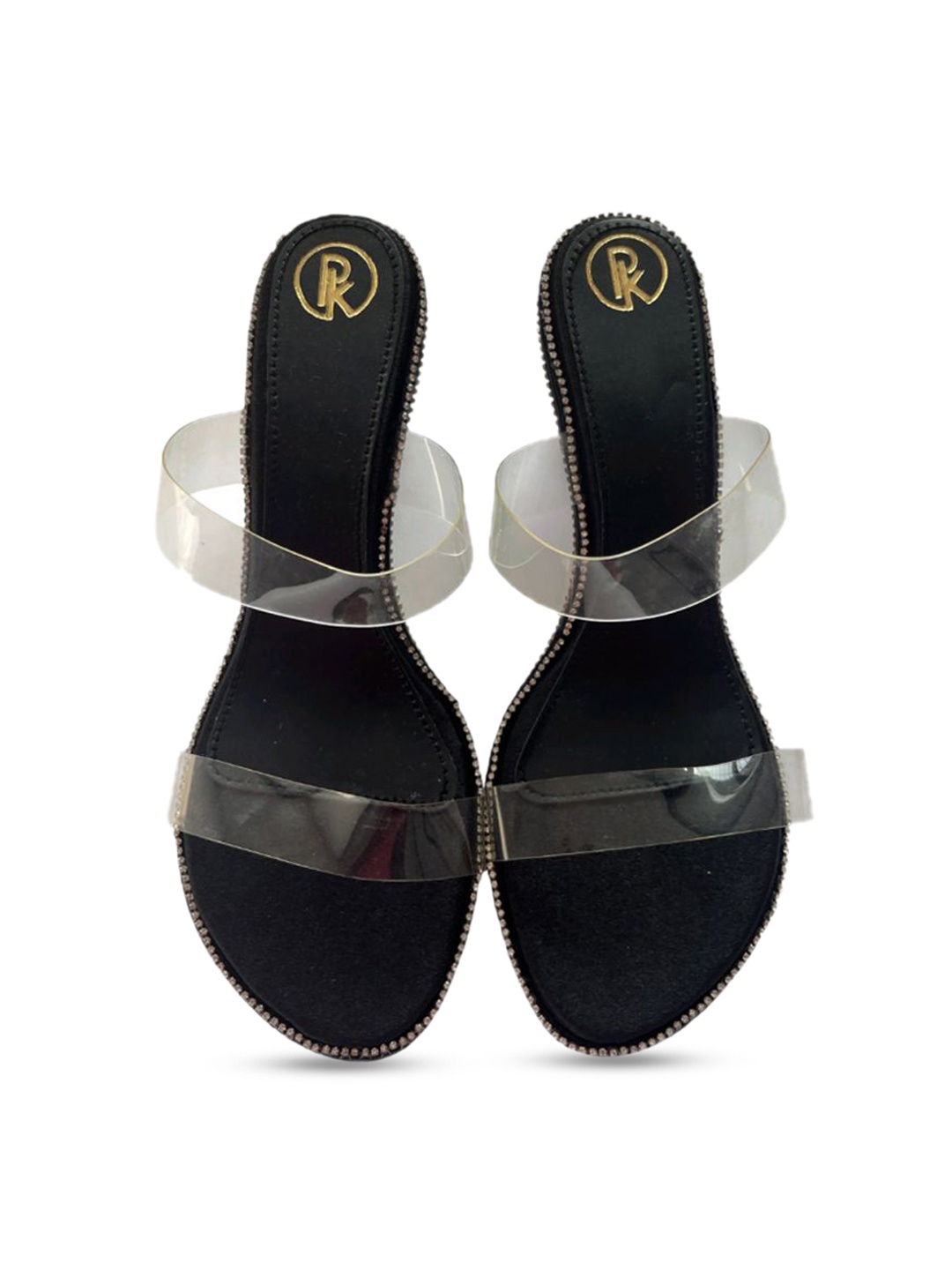 

Preet Kaur Embellished Leather Block with, Black