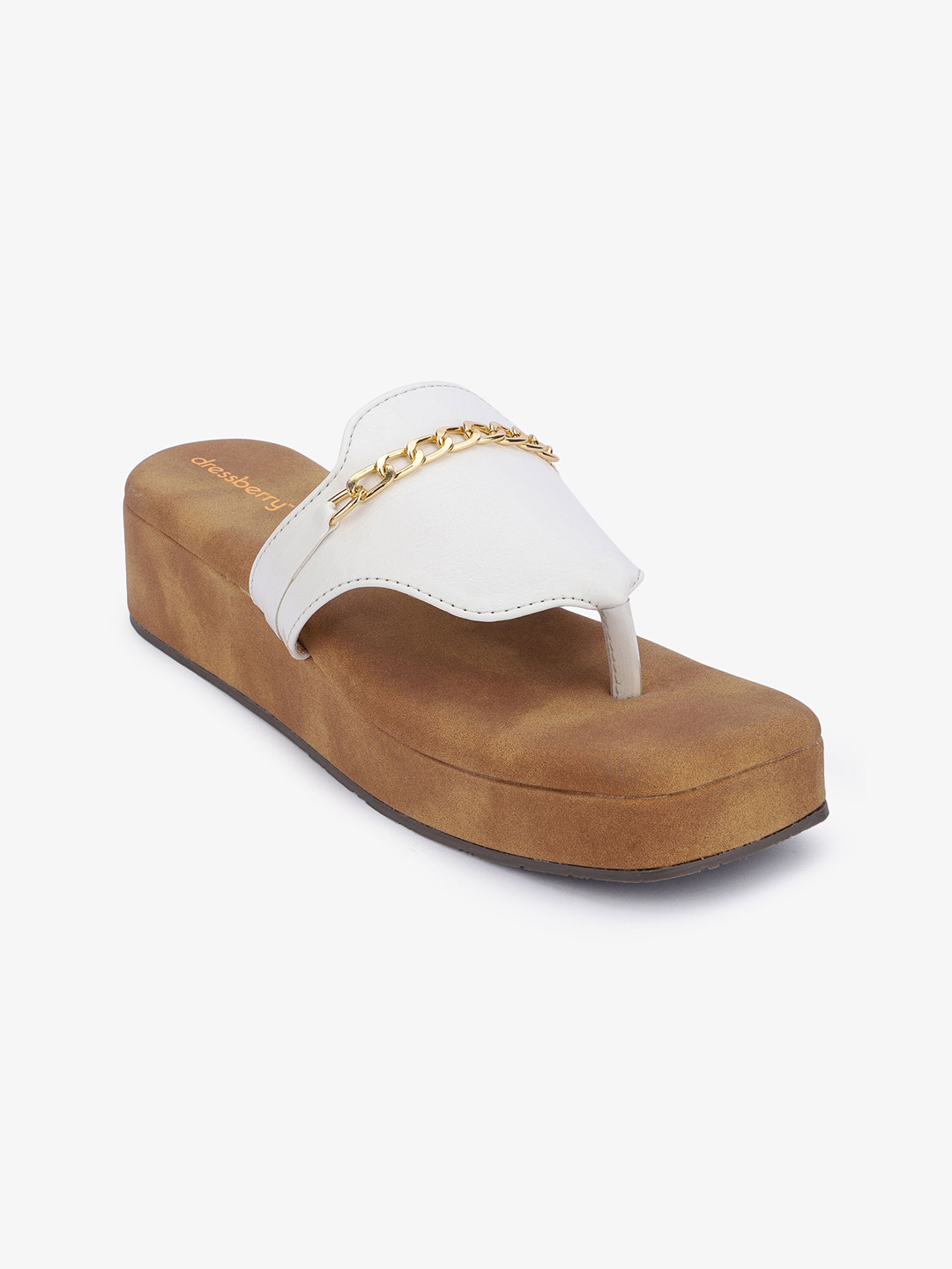 

DressBerry Women Open Toe Heels, White