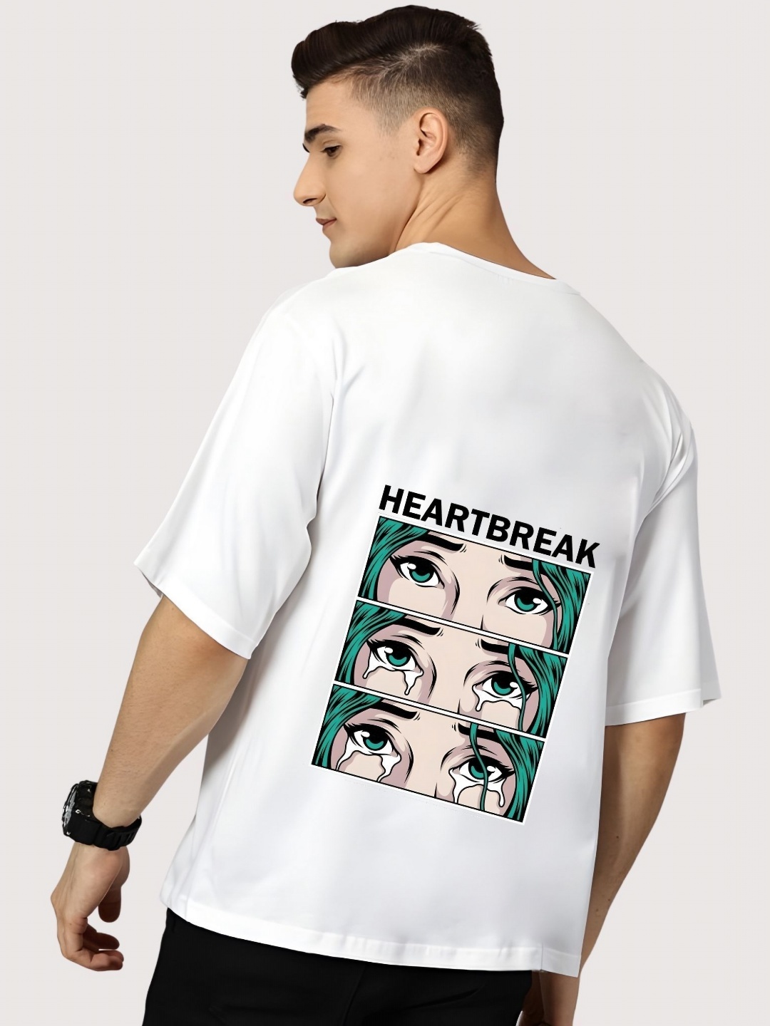 

Moda Rapido Men Graphic Printed Round Neck Cotton Relaxed Fit T-shirt, White