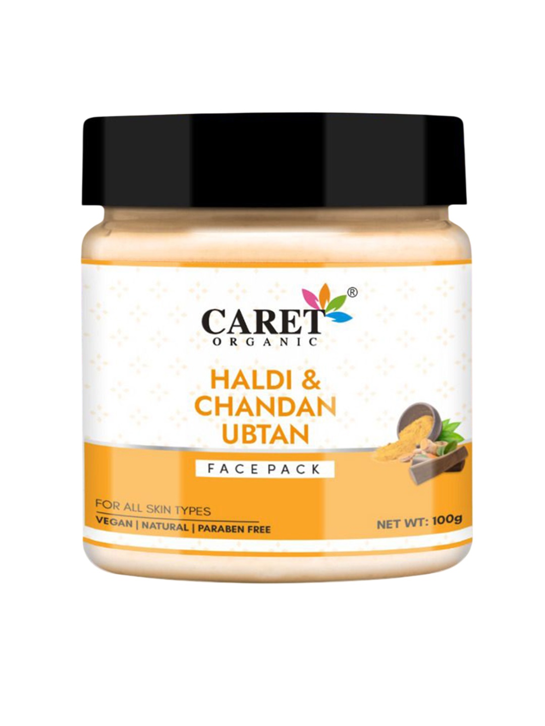 

CARET ORGANIC Haldi & Chandan Ubtan Face Pack - 100 g, White