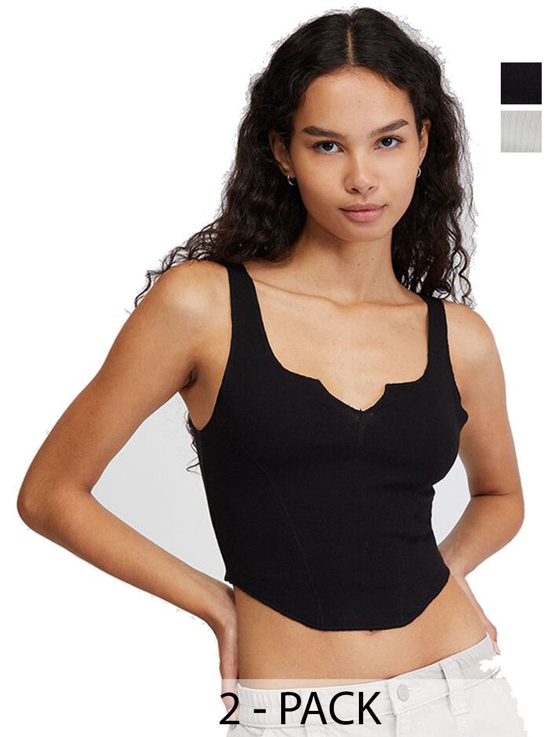 

SRISARAS Halter Neck Crop Top, White