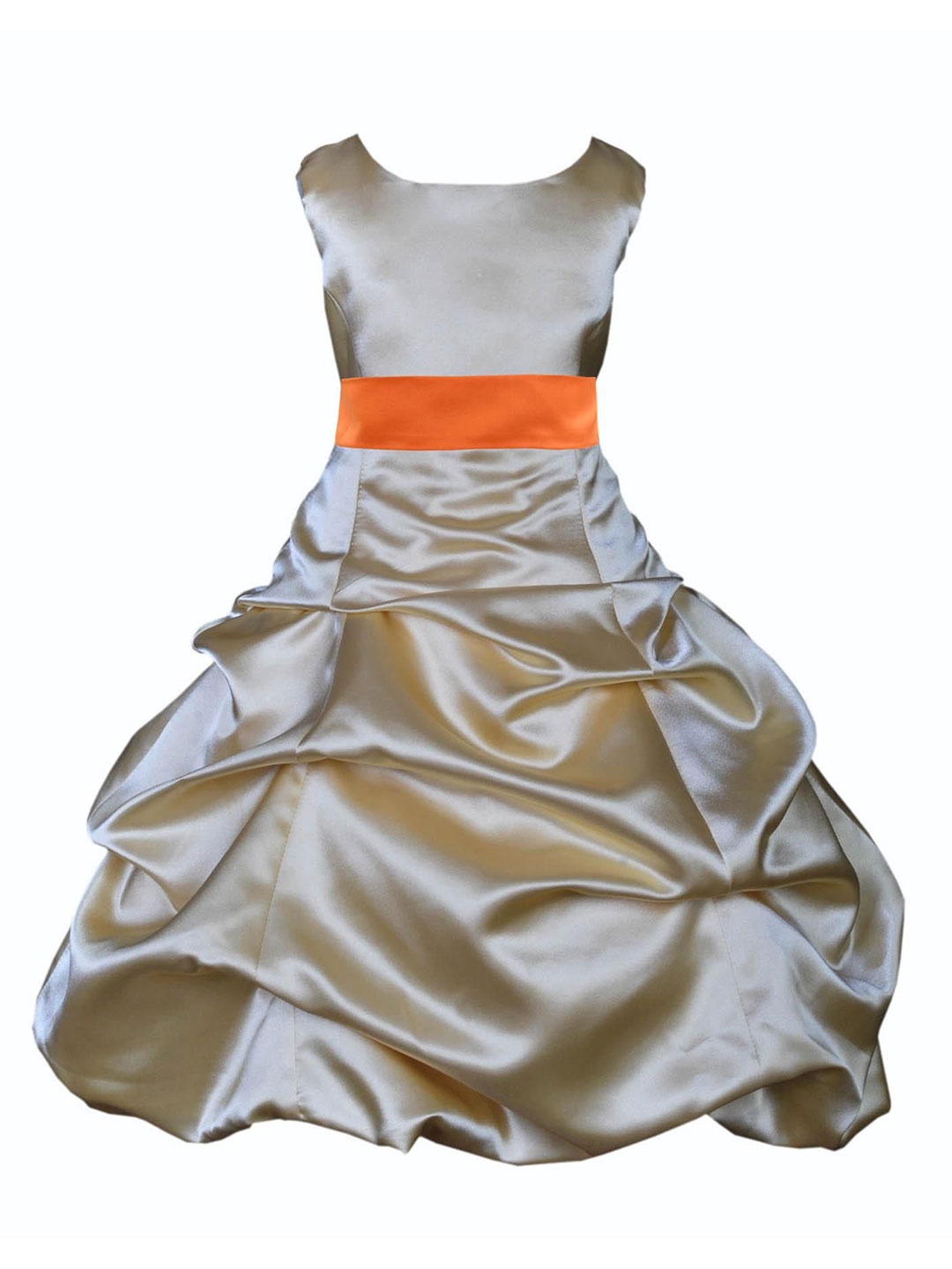 

Wow Princess Satin A-Line Dress, Gold