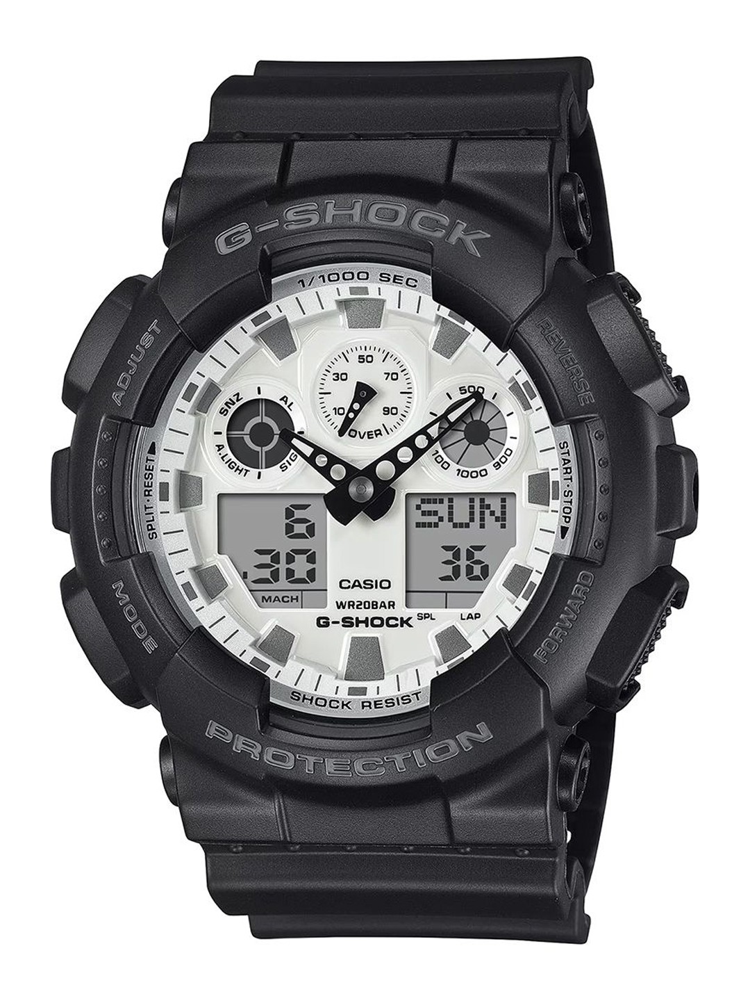 

CASIO Men Dial & Cuff Straps Analogue and Digital Chronograph Watch G1635, Black