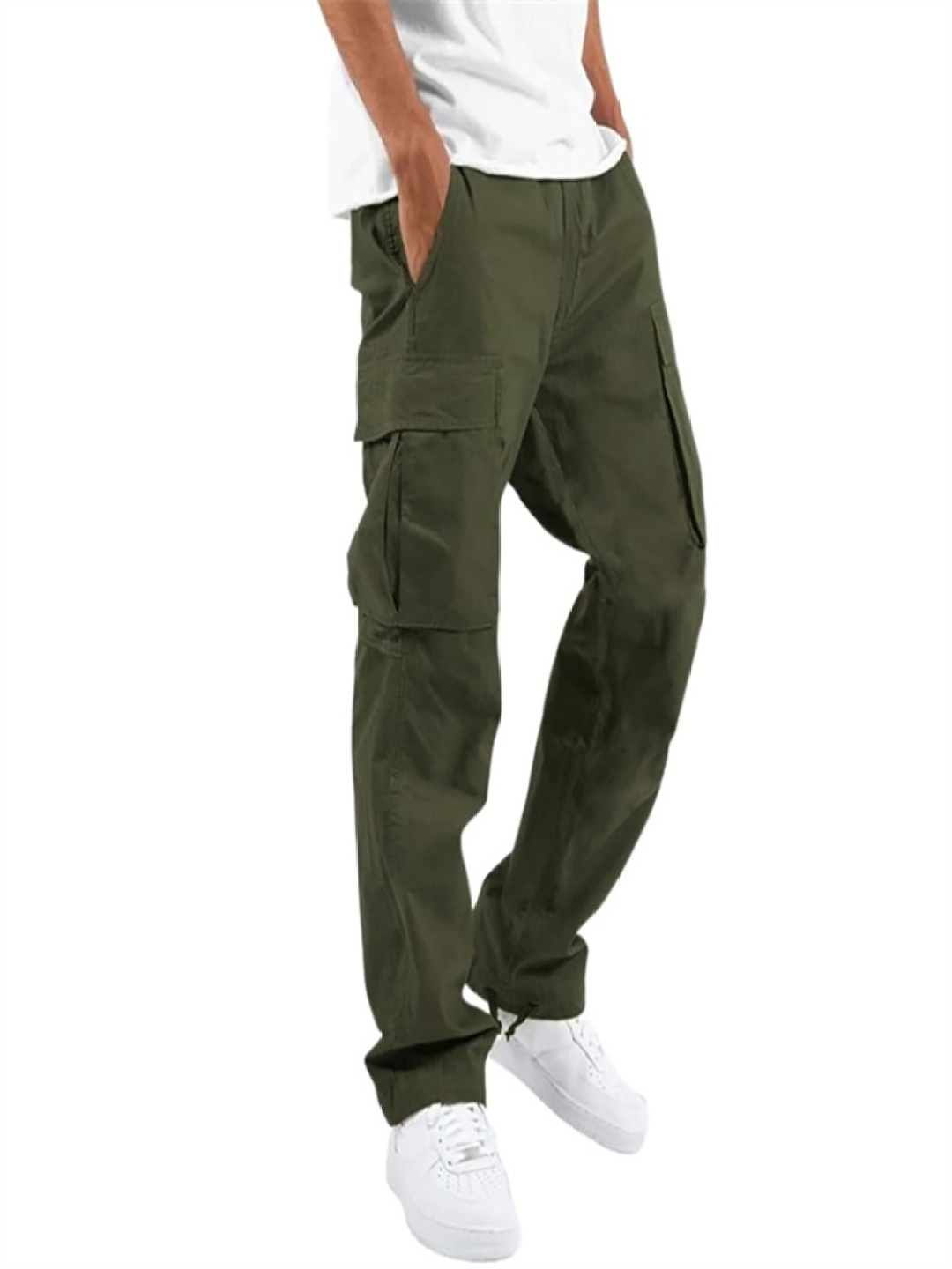 

StyleCast x Revolte Men Regular Fit Mid-Rise Cargos, Olive