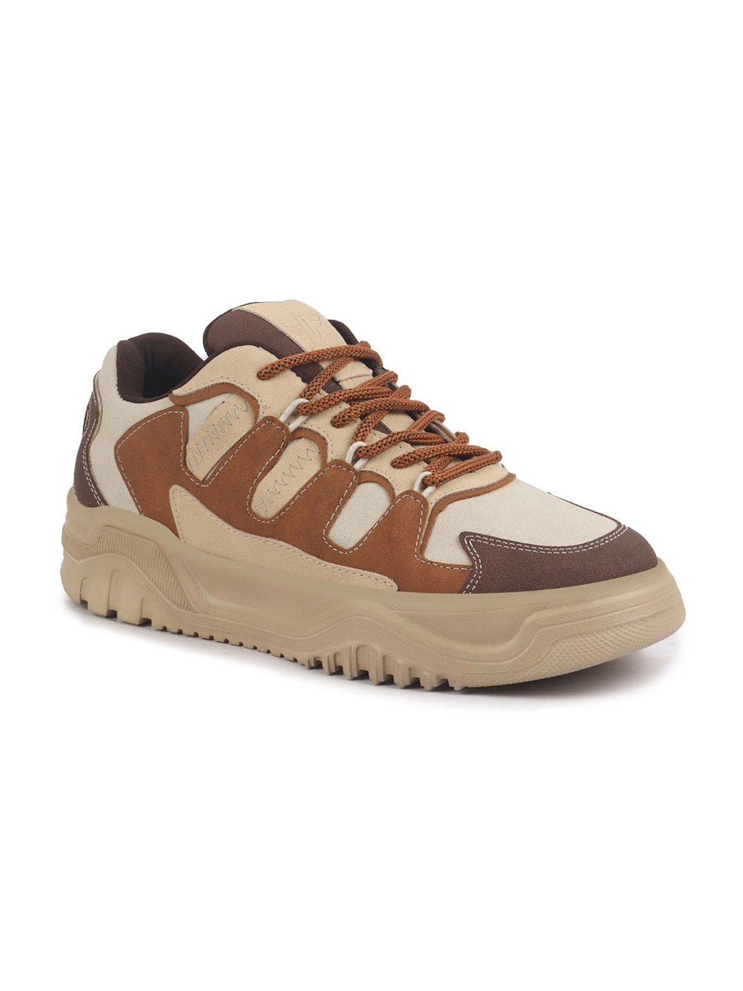 

FAUSTO Men Colourblocked Sneakers, Brown