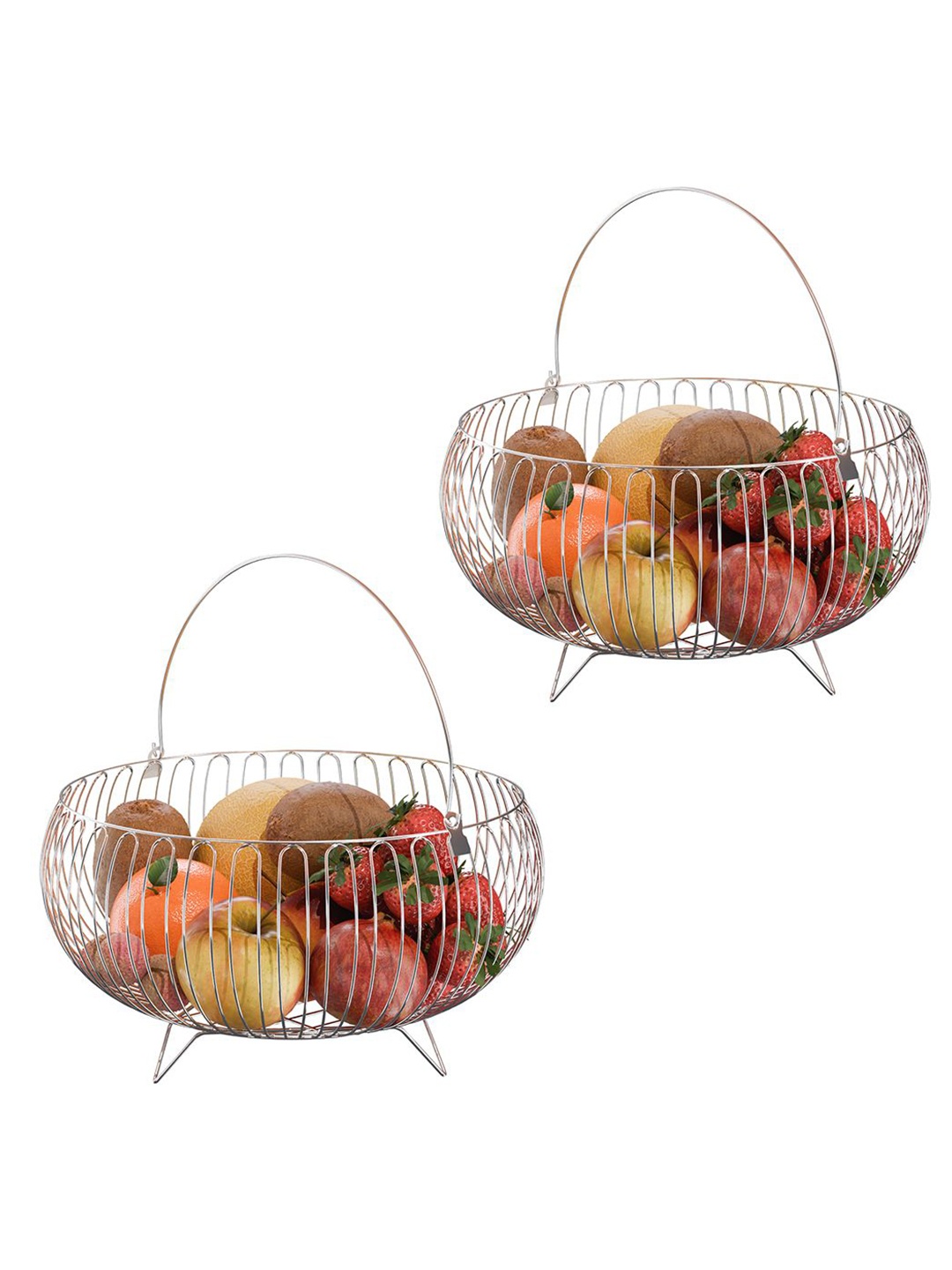 

Kuber Industries Unisex Silver Fruit and Vegetable Basket