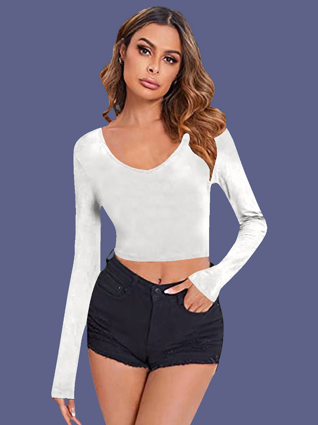 

Dream Beauty Fashion Women Fitted Crop Top, White