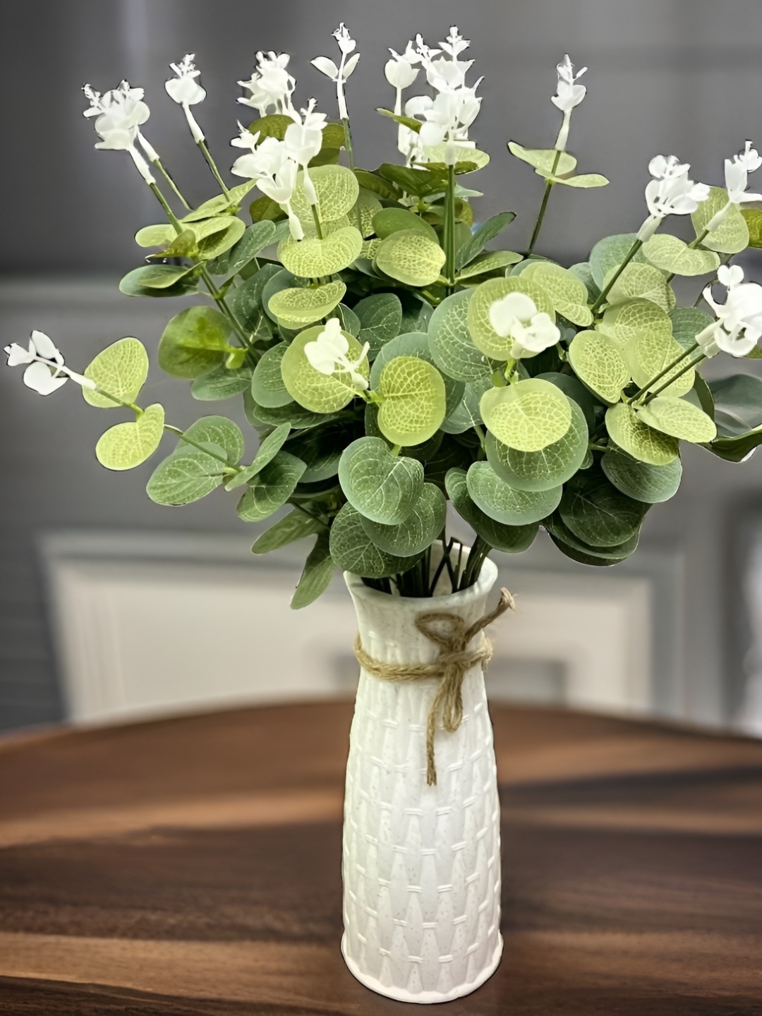 

Akaar Green 2 Pieces Eucalyptus Artificial Flower With Pot