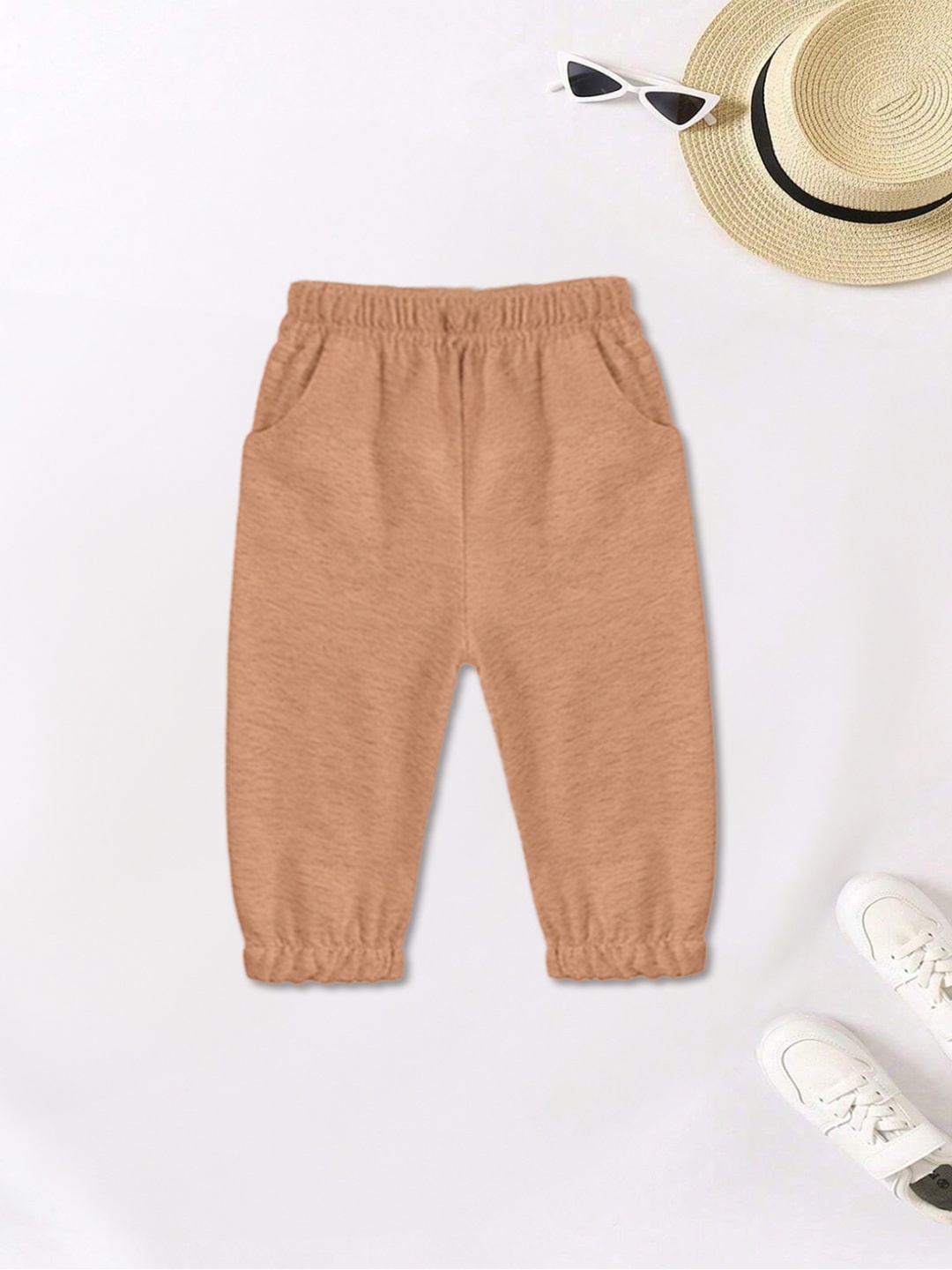 

FOREVER FRIDAY Girls Textured Relaxed Joggers Trousers, Peach