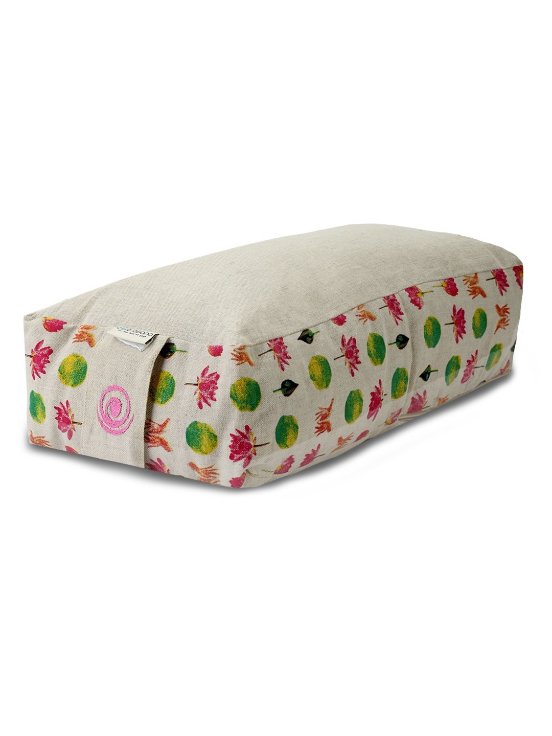 

Core Asana Cream & Pink Cotton Orthopaedic Rectangular Mini Bolster