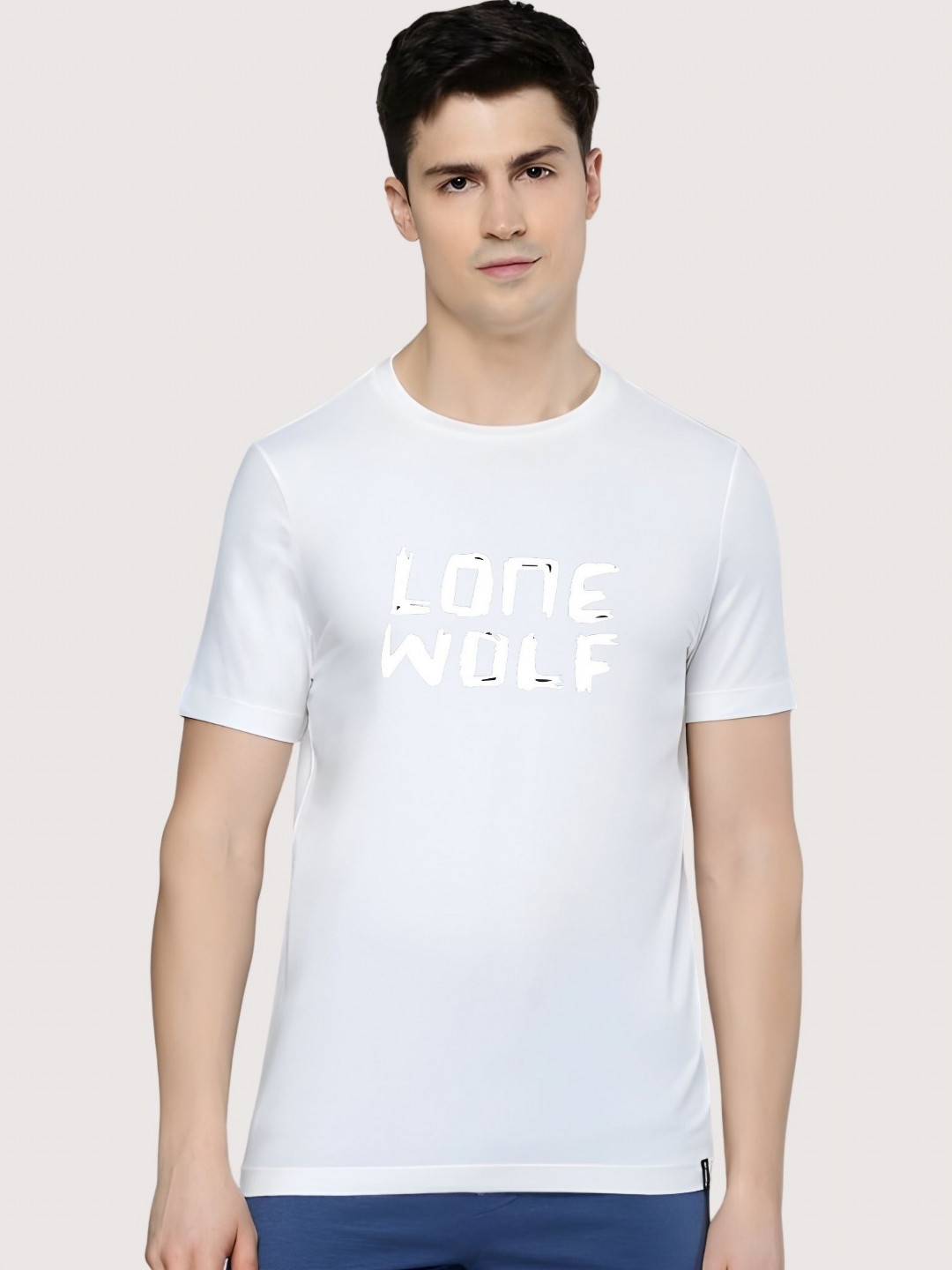 

Moda Rapido Men Drop-Shoulder Sleeves T-shirt, White