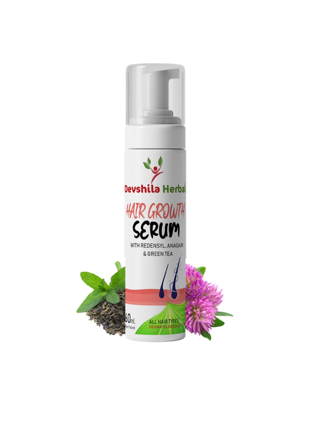 

Devshila Herbal Hair Growth Serum With Redensyl & Green Tea - 60 ml, Transparent