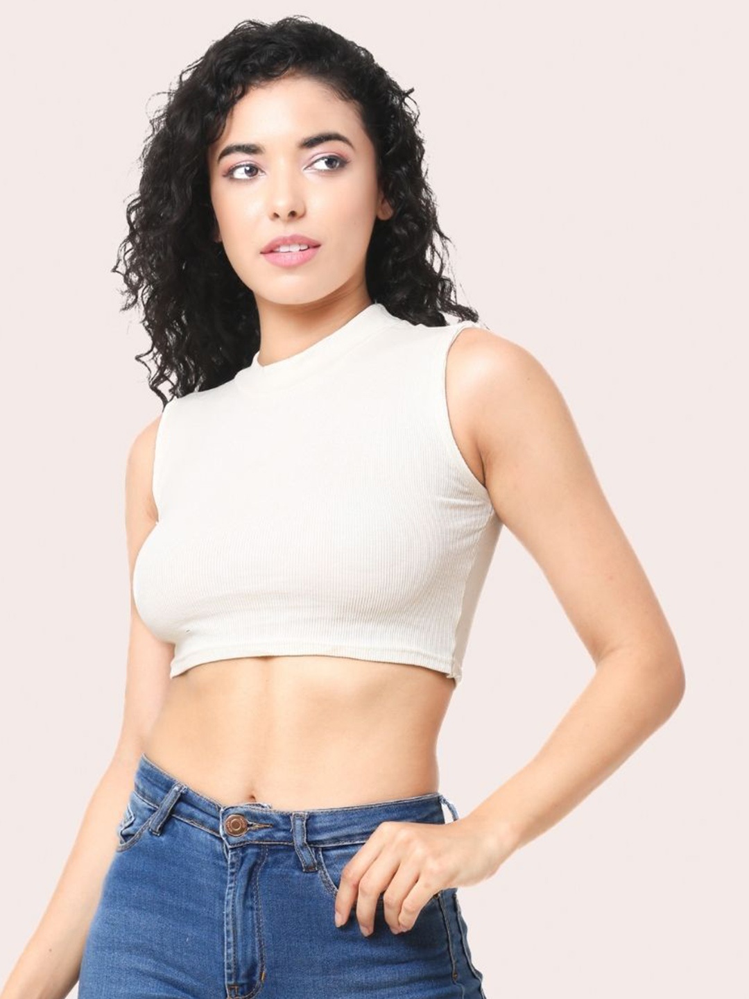 

Sizi Cotton Tank Crop Top, White