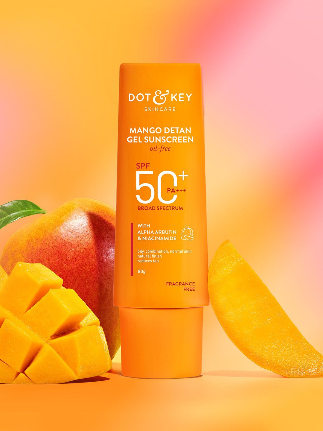 

DOT & KEY Mango Detan Gel Sunscreen With SPF 50 - 80g, Orange