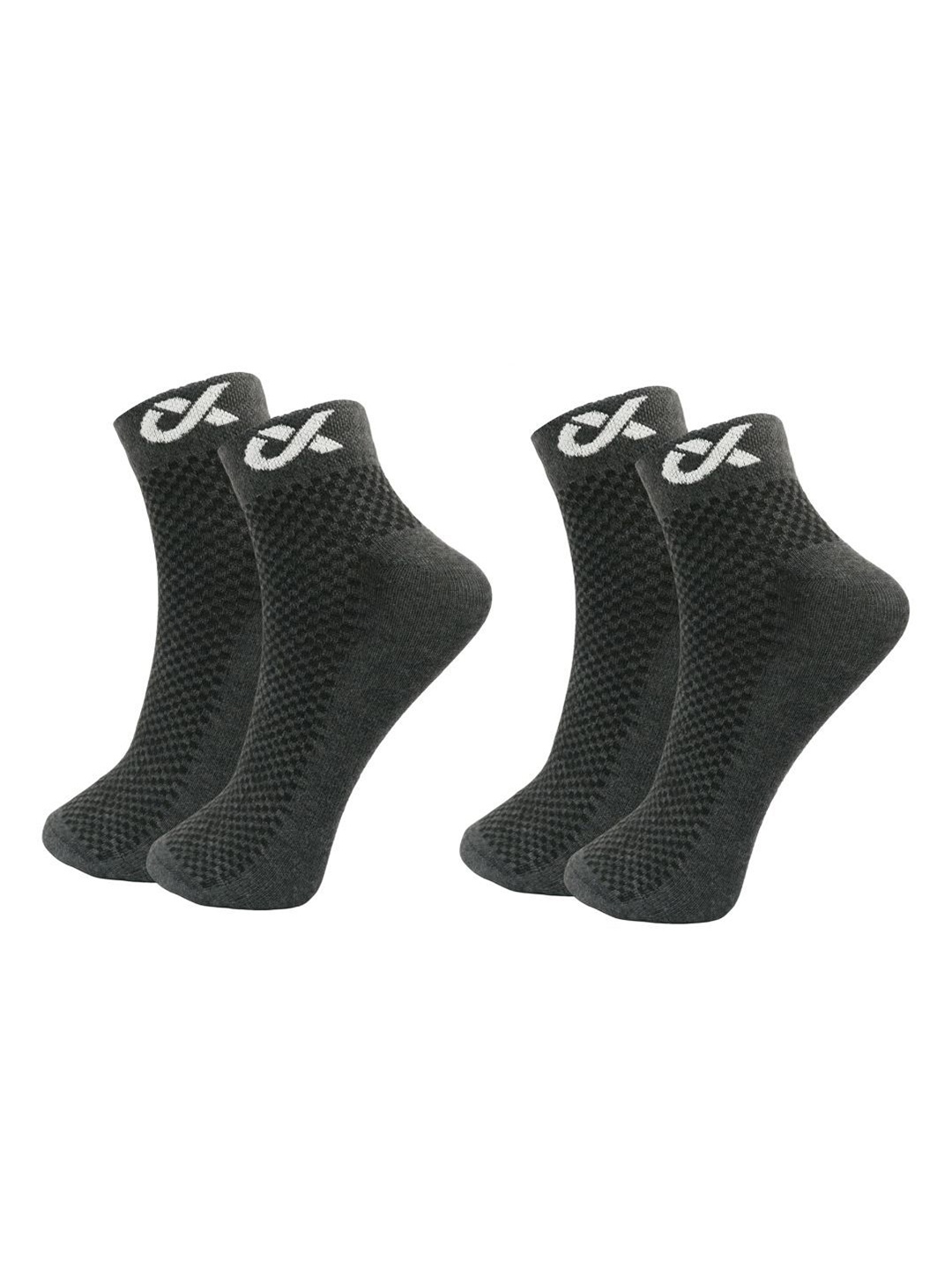 

Xjarvis Unisex Pack Of 2 Ankle-Length Socks, Grey