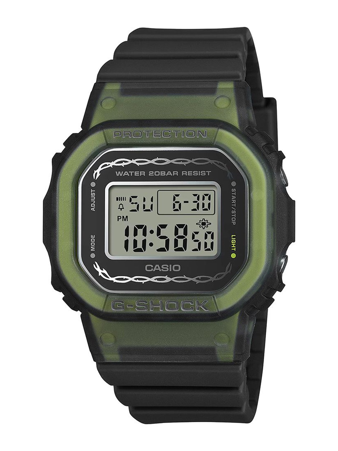 

CASIO Women Dial & Cuff Straps Digital Chronograph Watch G1655, Black