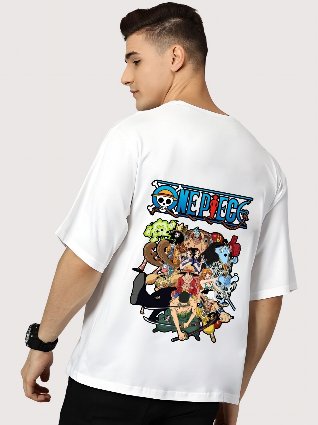

Moda Rapido Men Drop-Shoulder Sleeves T-shirt, White