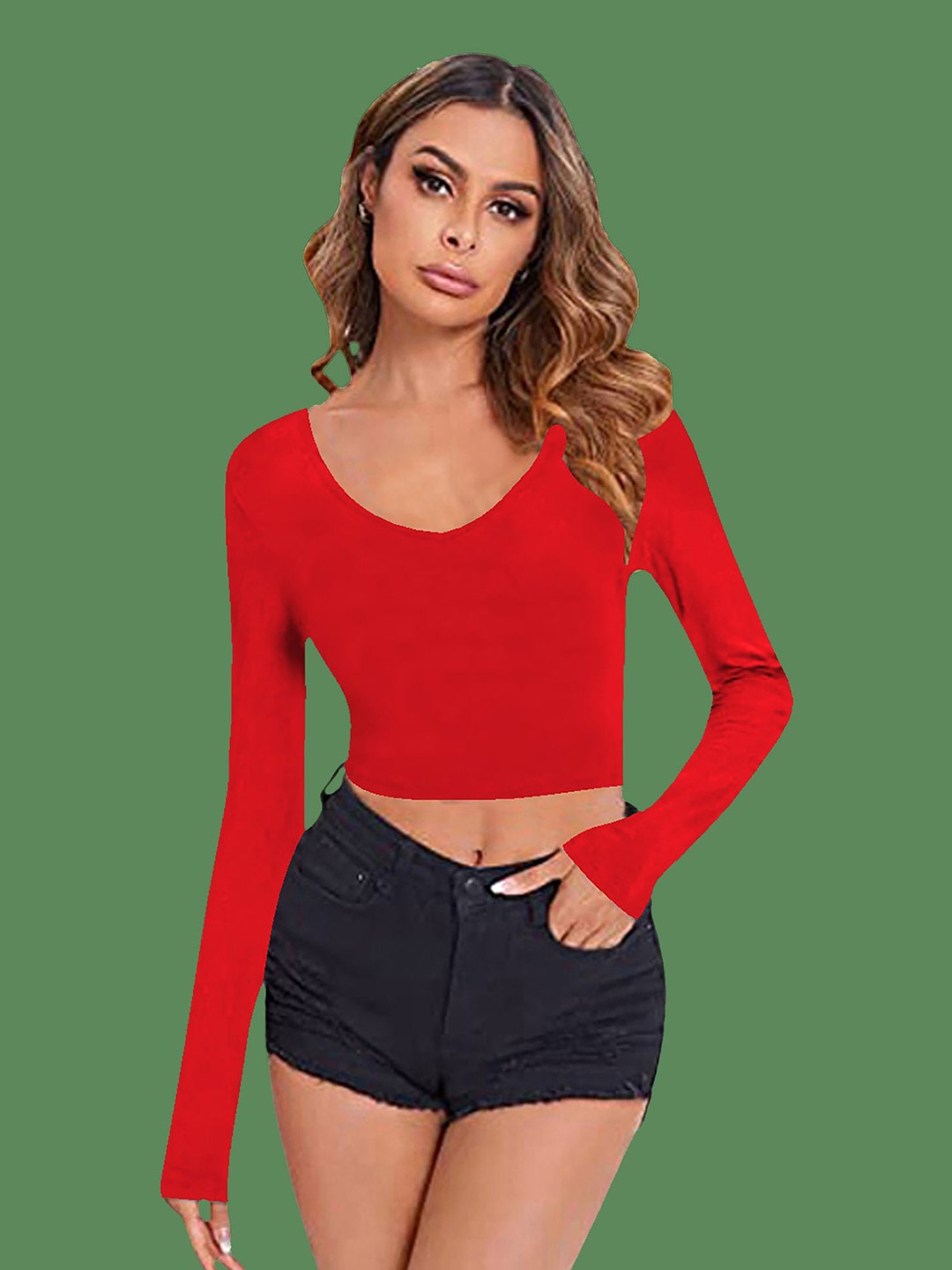 

Dream Beauty Fashion Crop Top, Red