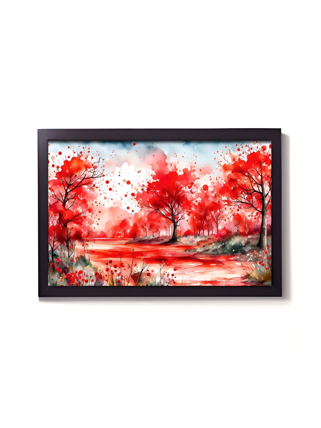 

Aura Red & Black 1 Piece Synthetic Wood Abstract Wall Paintings
