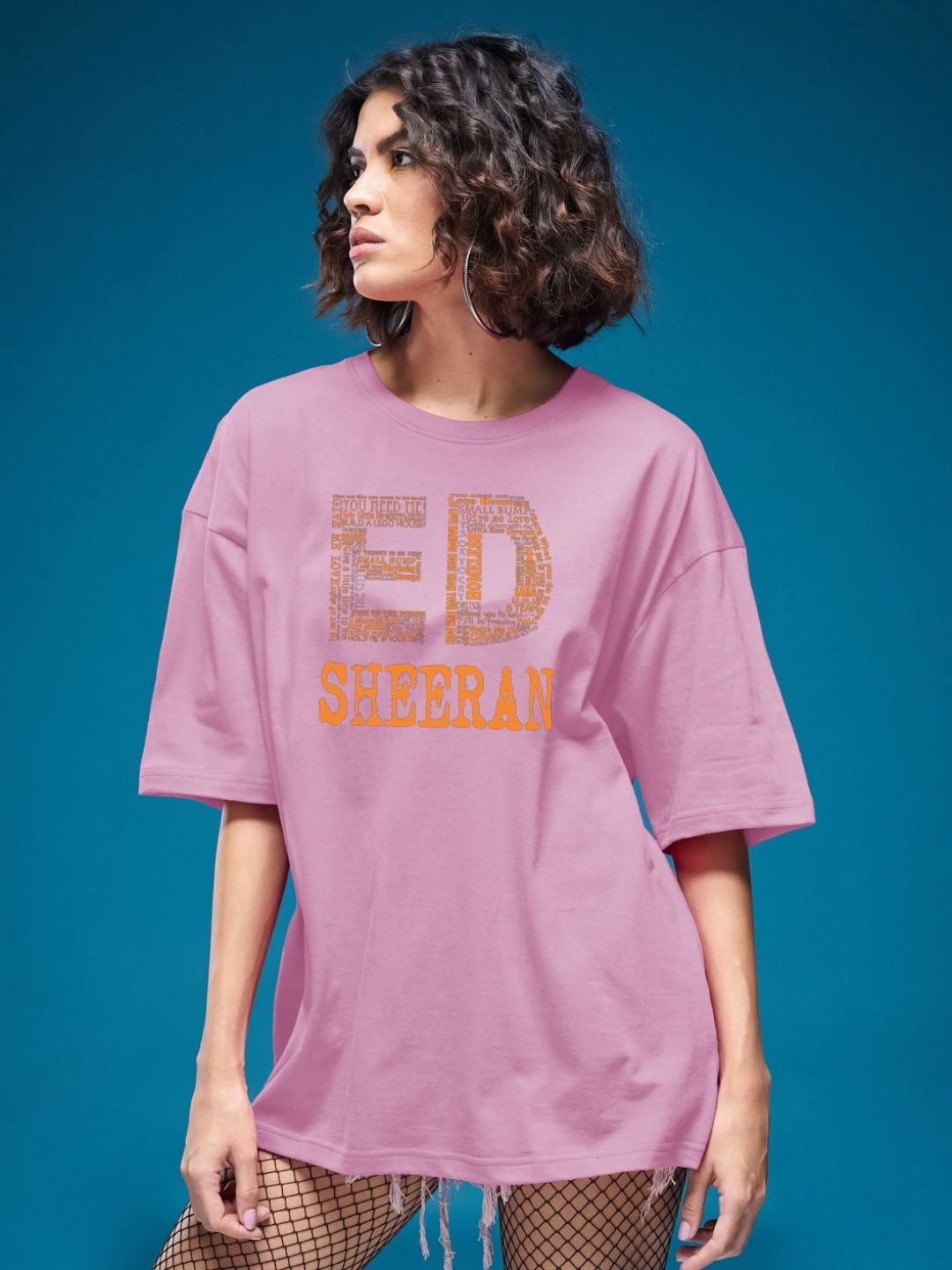 

SMARTEES Women Ed Sheeran Fan Tshirt, Pink