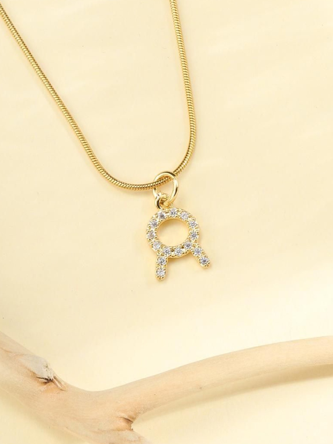 

SALTY Stone Studded Cosmic Zodiac Taurus Pendant With Chain, Gold