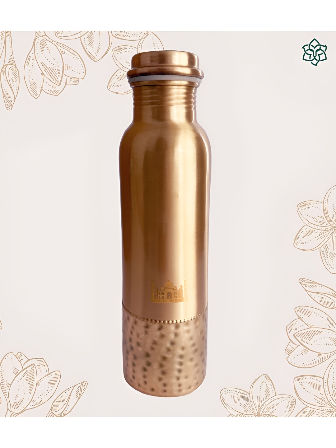 

MAATIR DESIGNS Copper-Toned Single Copper Solid Water Bottle 950 ml